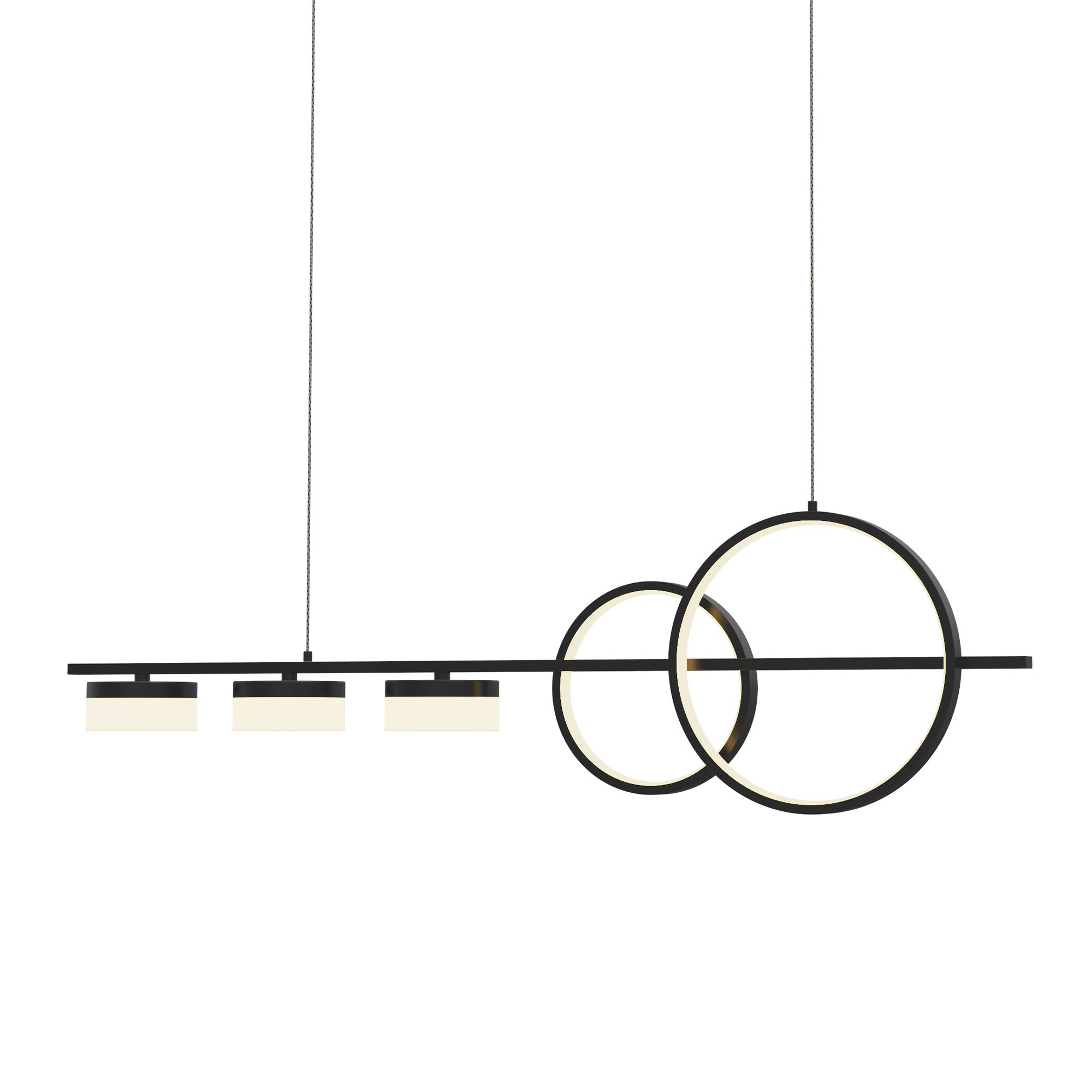 Suspension LED dimmable MESSINA noir L90cm