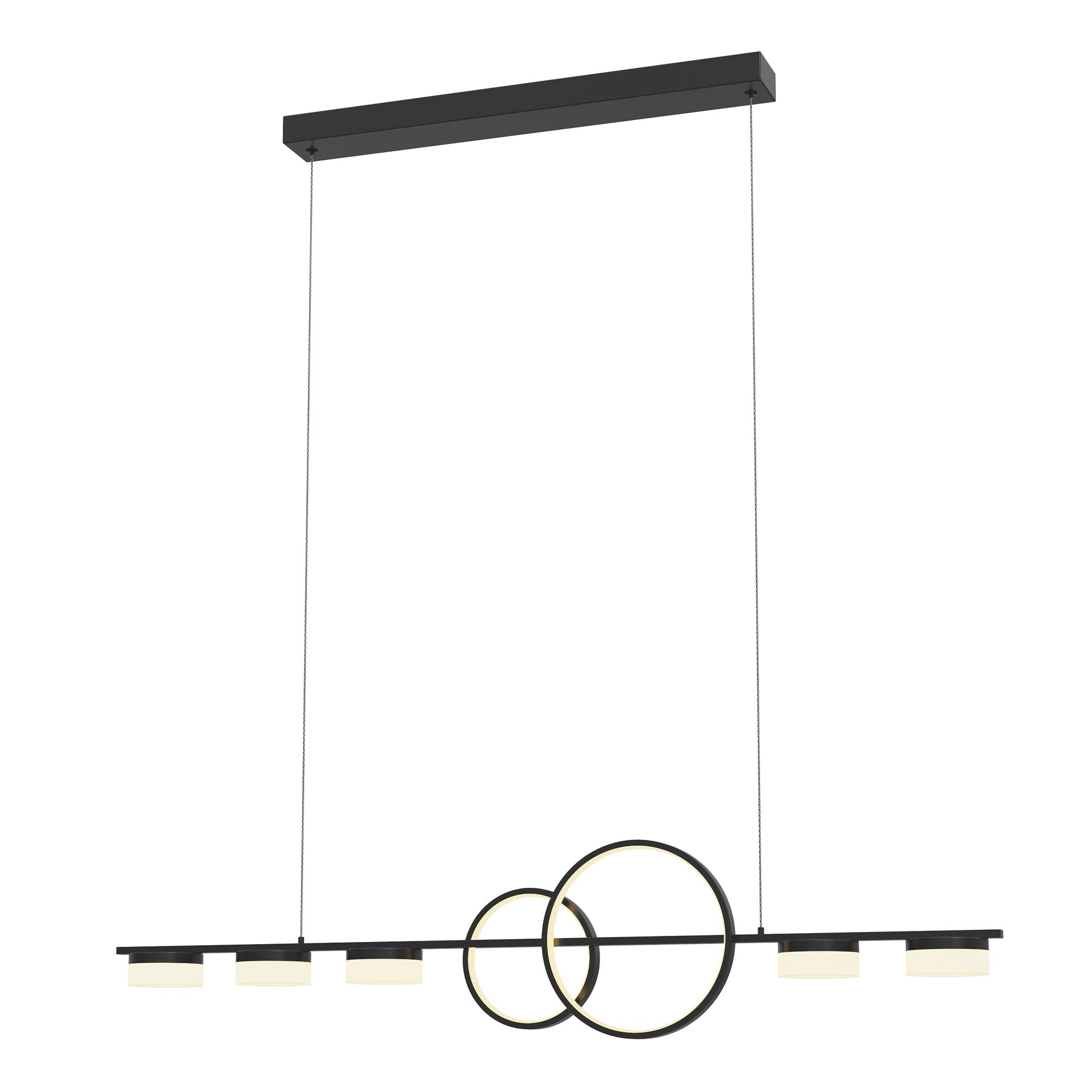 Suspension LED dimmable MESSINA noir L120cm