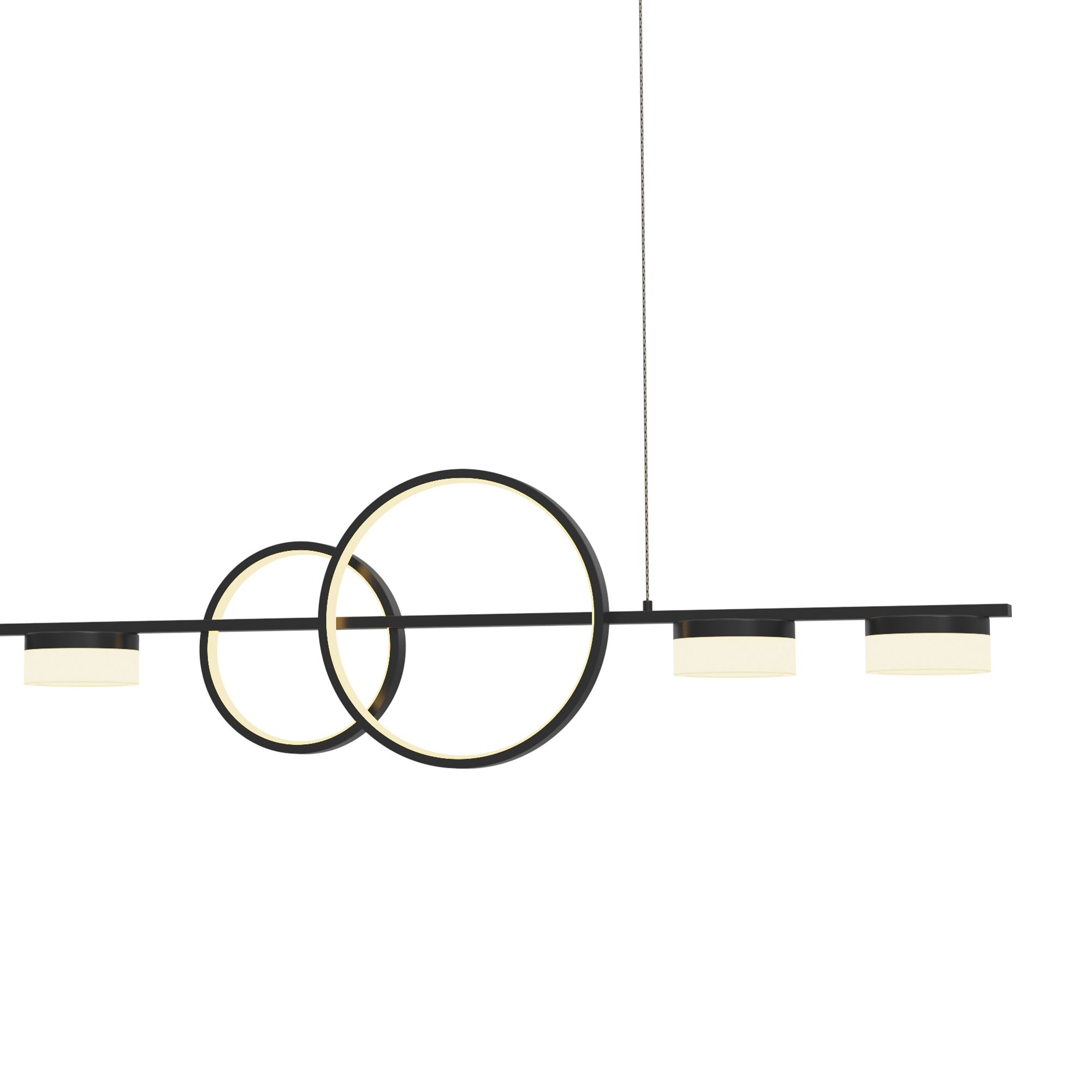 Suspension LED dimmable MESSINA noir L120cm