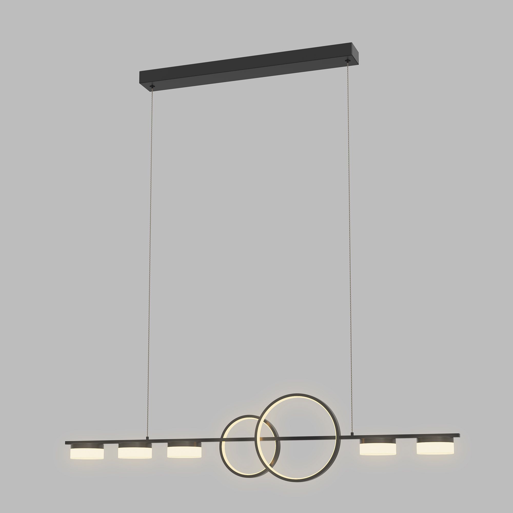 Suspension LED dimmable MESSINA noir L120cm