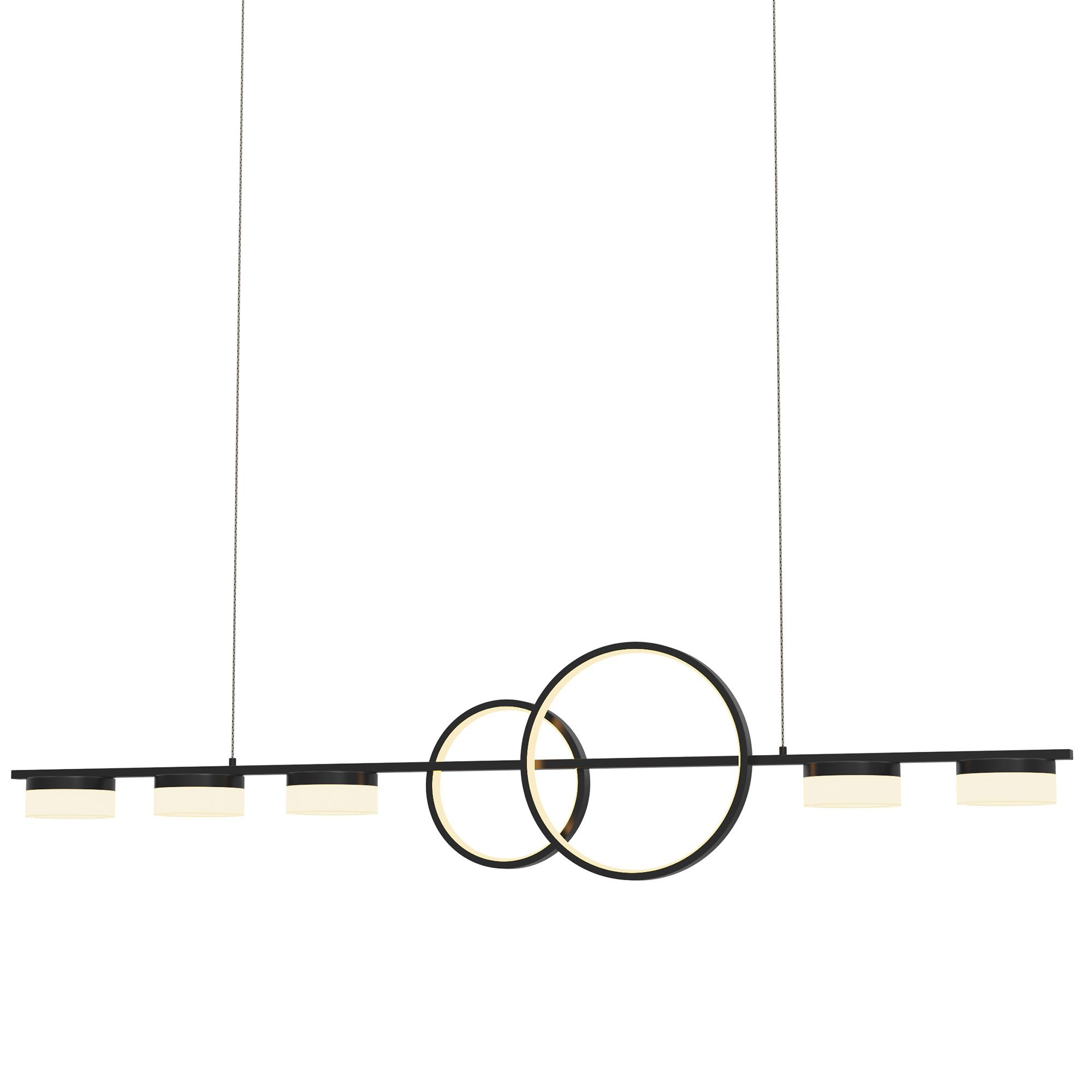 Suspension LED dimmable MESSINA noir L120cm