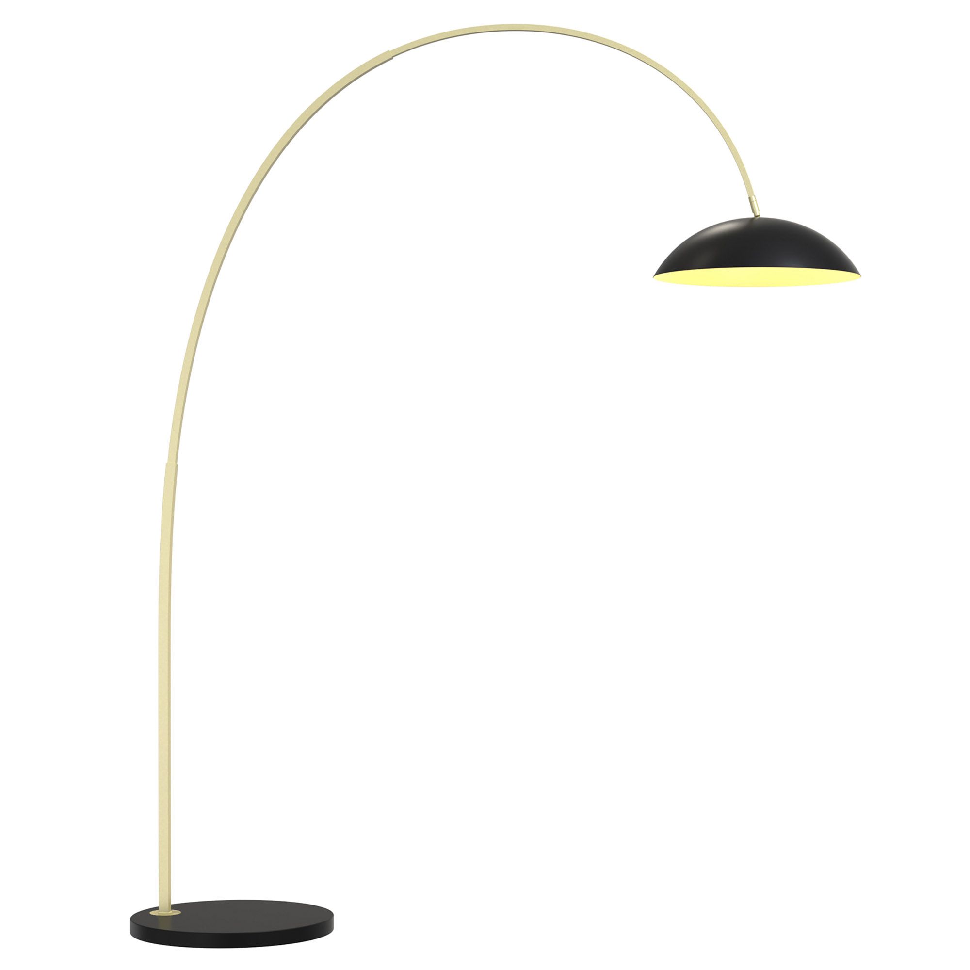 Lampadaire LED dimmable ROSCOFF noir/doré H180cm