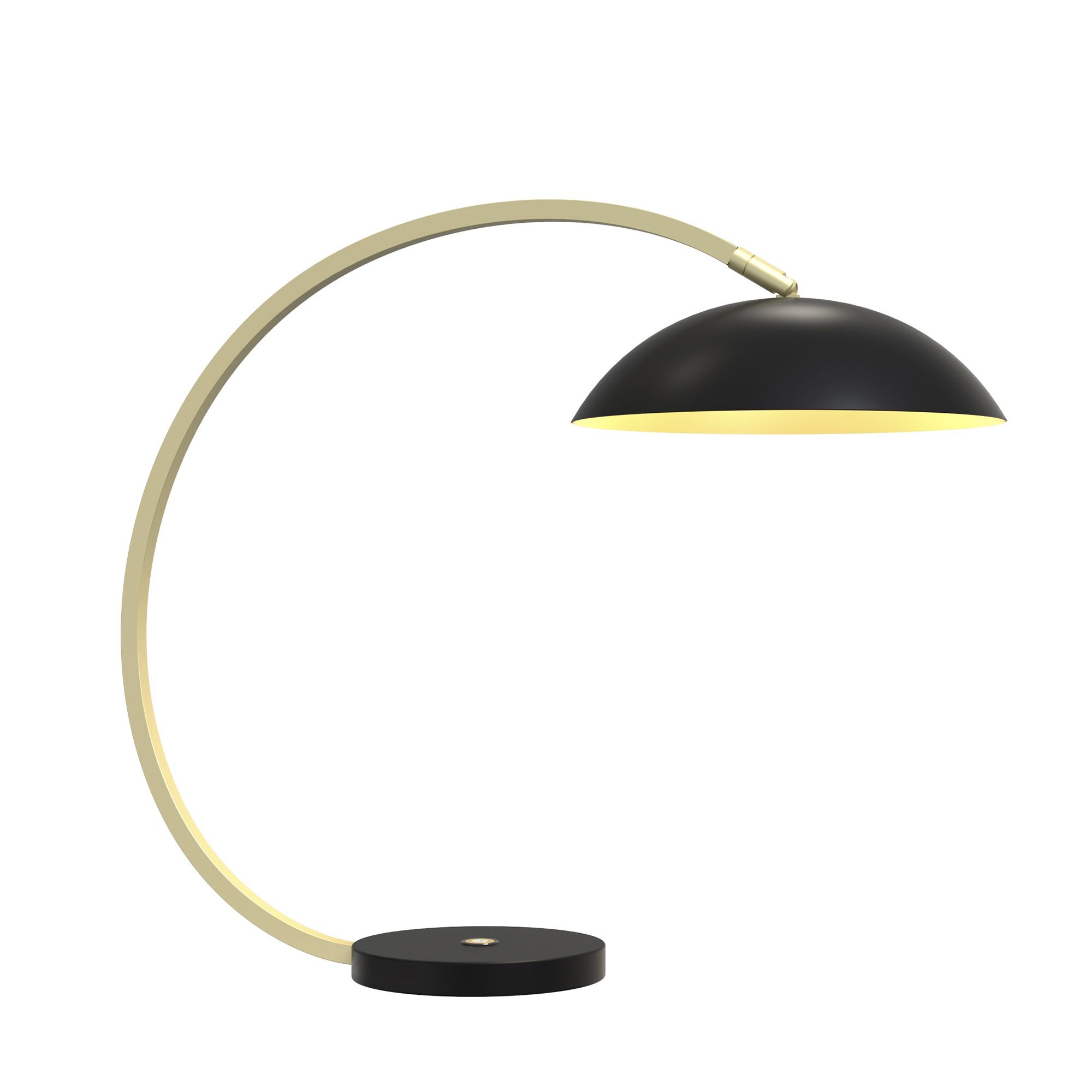 Lampe LED dimmable ROSCOFF noir/doré H46cm