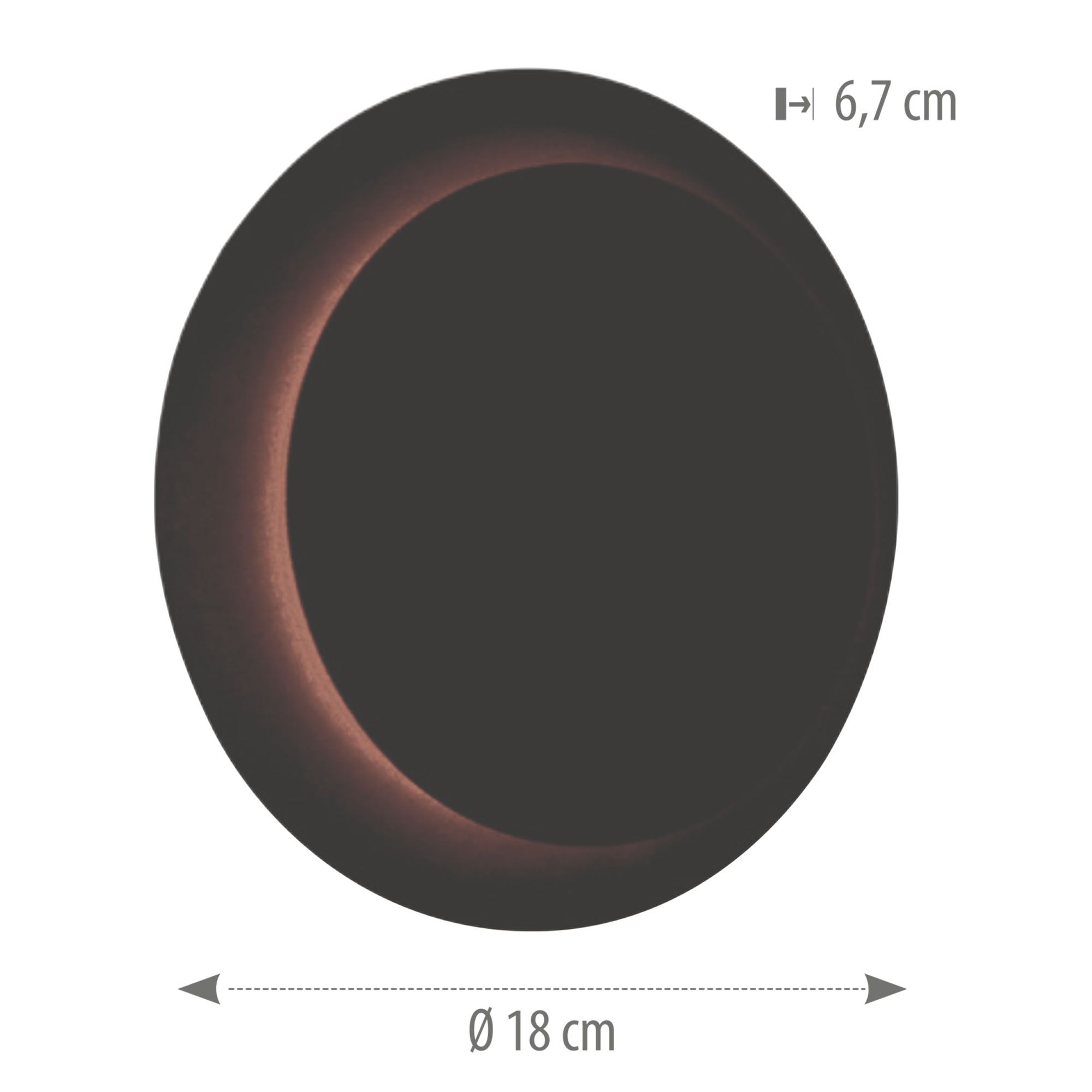 Applique ronde en métal noir BAYONNE led intégrée 6,5W 720 lumens 3000K