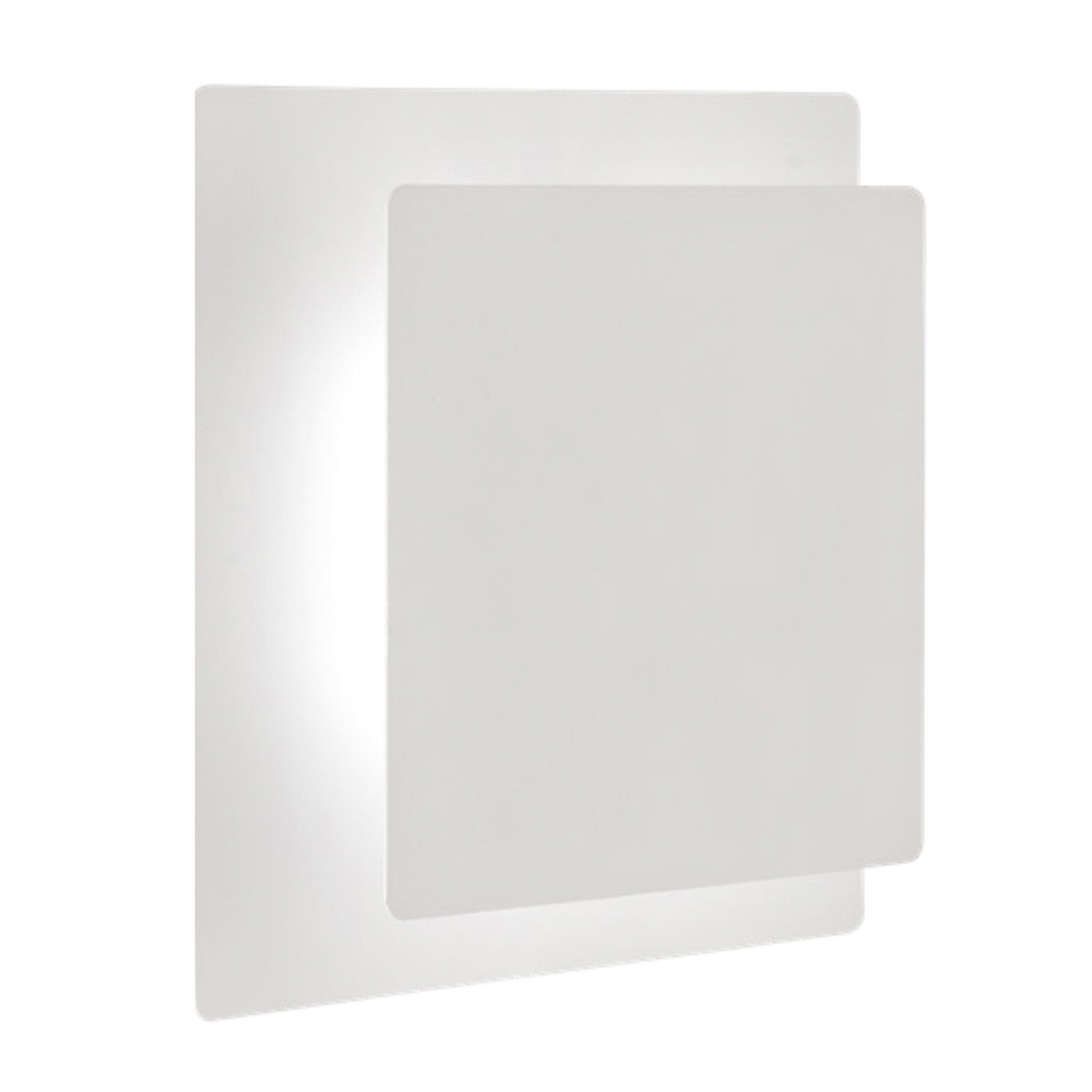 Applique carrée en métal  blanc BAYONNE led intégrée 6,5W 720 lumens 3000K