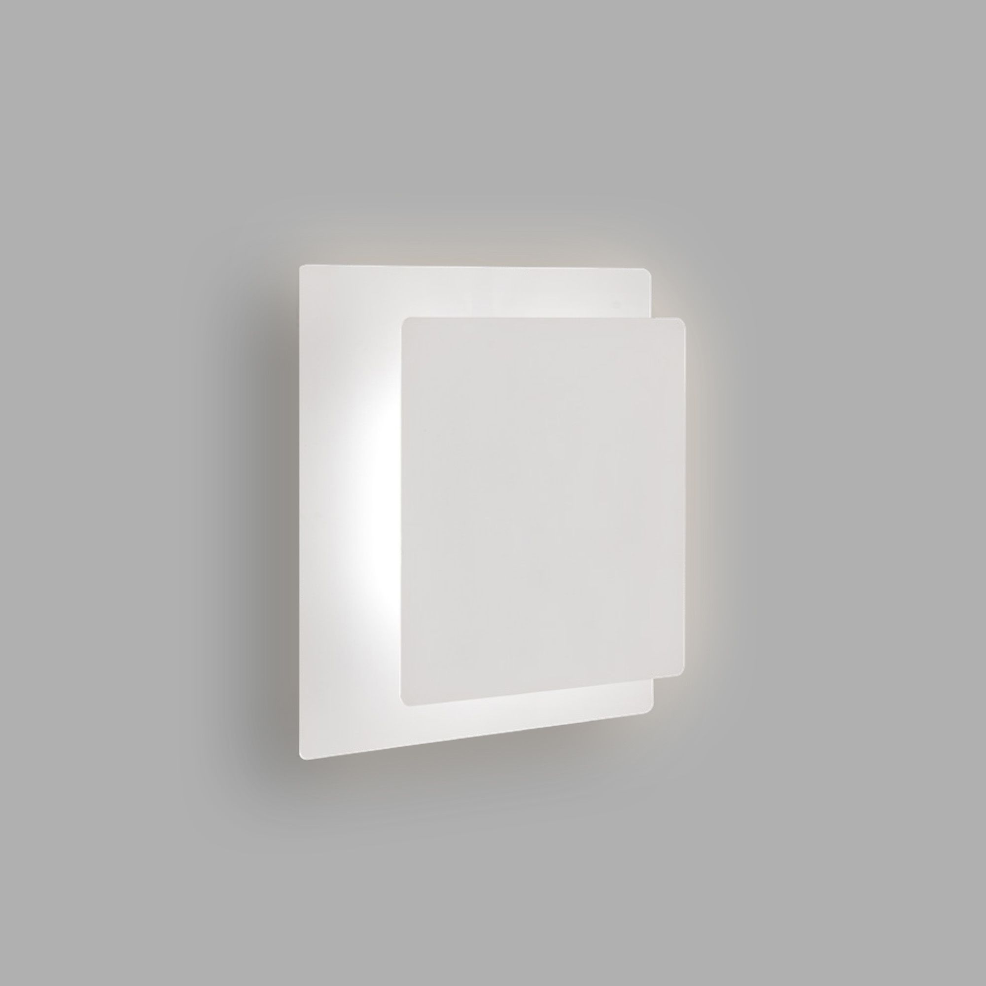 Applique carrée en métal  blanc BAYONNE led intégrée 6,5W 720 lumens 3000K