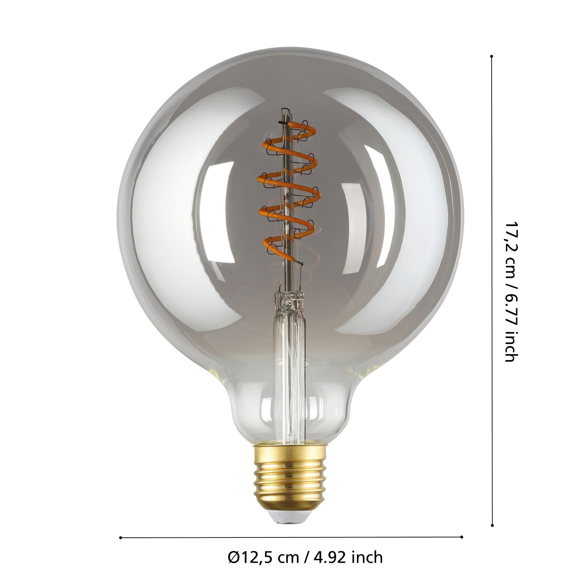 Ampoule Connectée en verre fume CONNECT Z D12,5 cm 4W