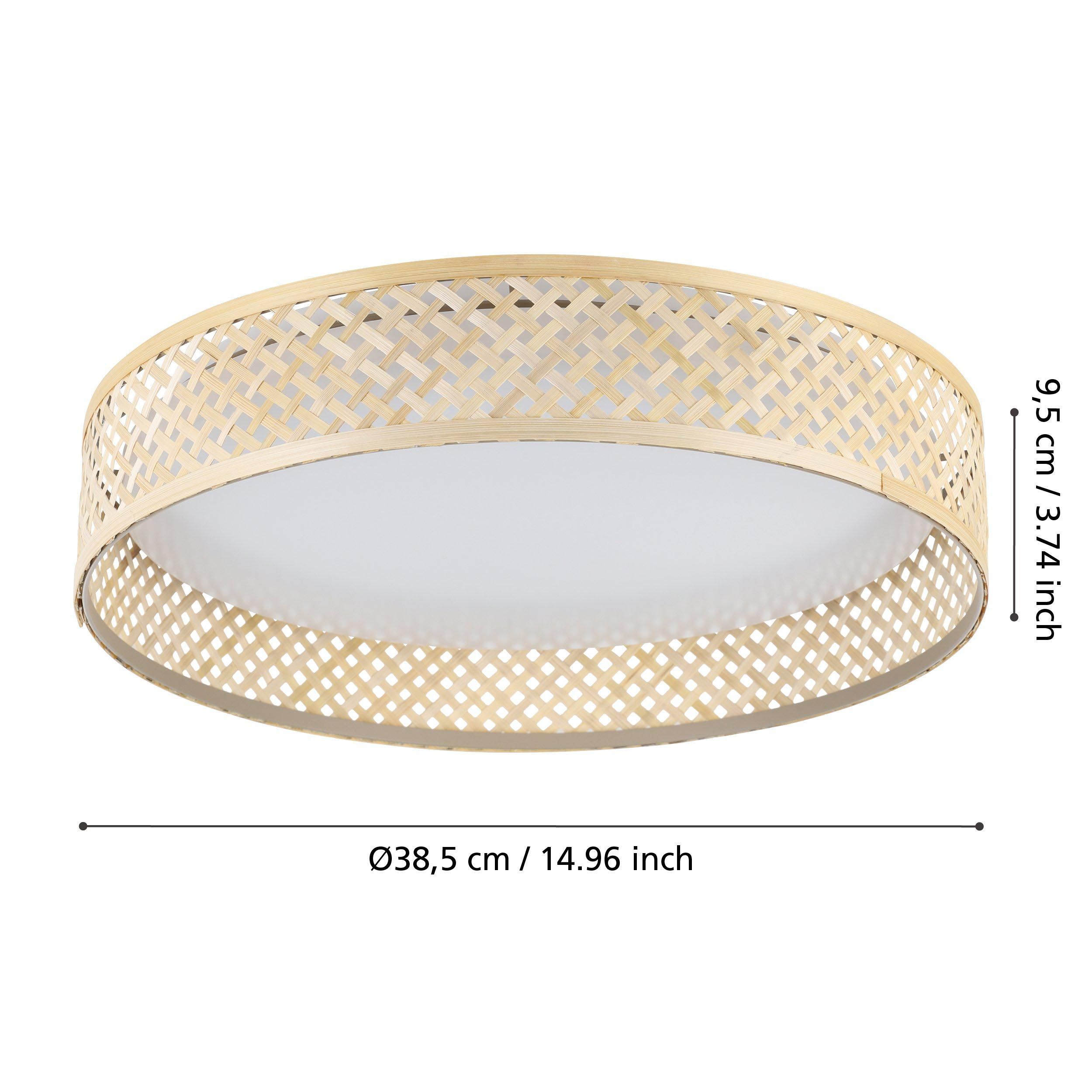 Plafonnier bambou naturel LUPPINERIA LED INT 6X20W