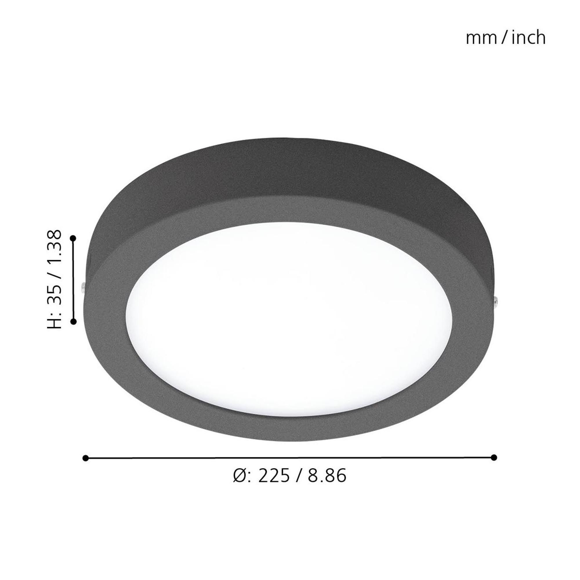 Lustre et plafonnier extérieur plastique noir ARGOLIS C LED INT 1X16,5W