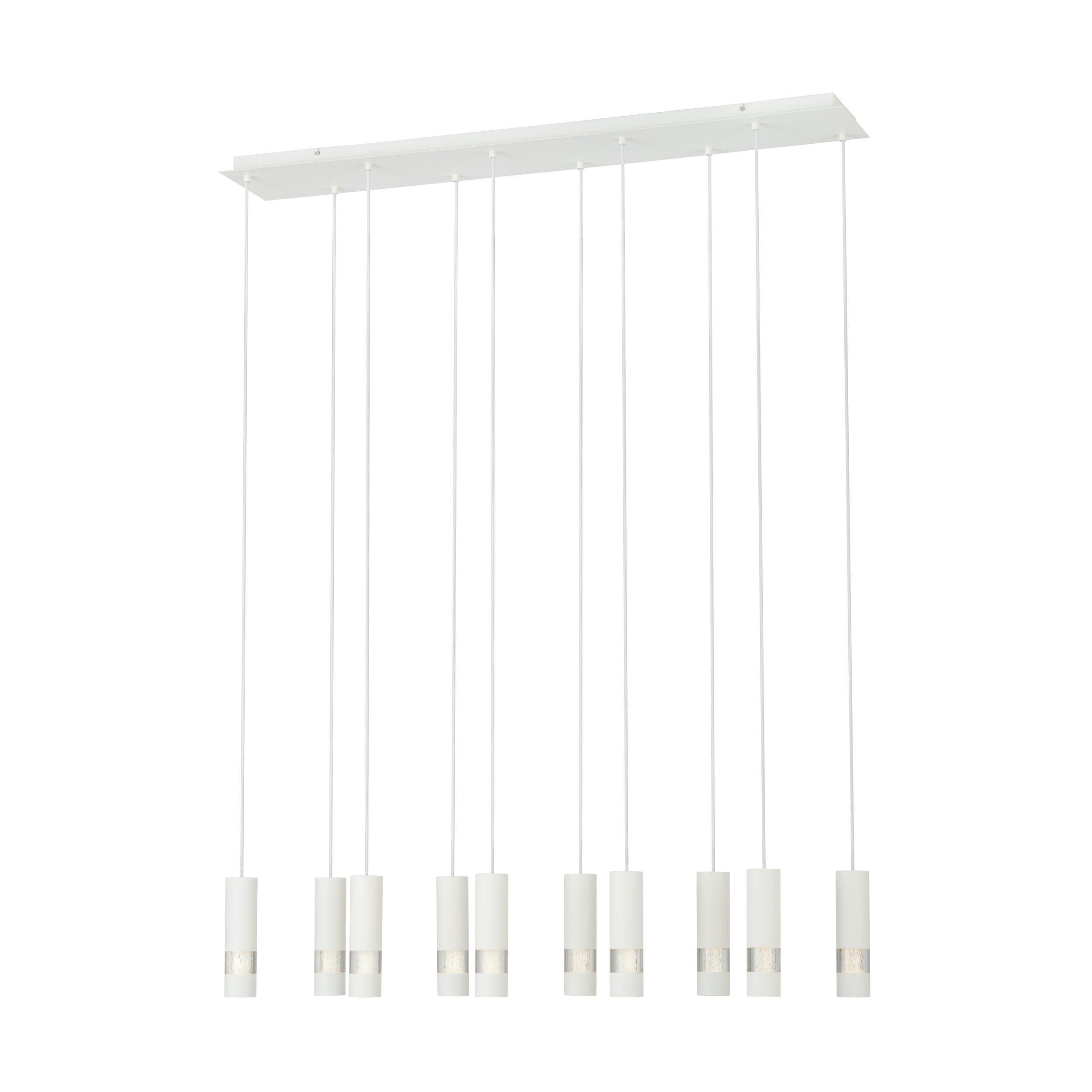 Suspension métal blanc BERNABETA GU10 10X46W