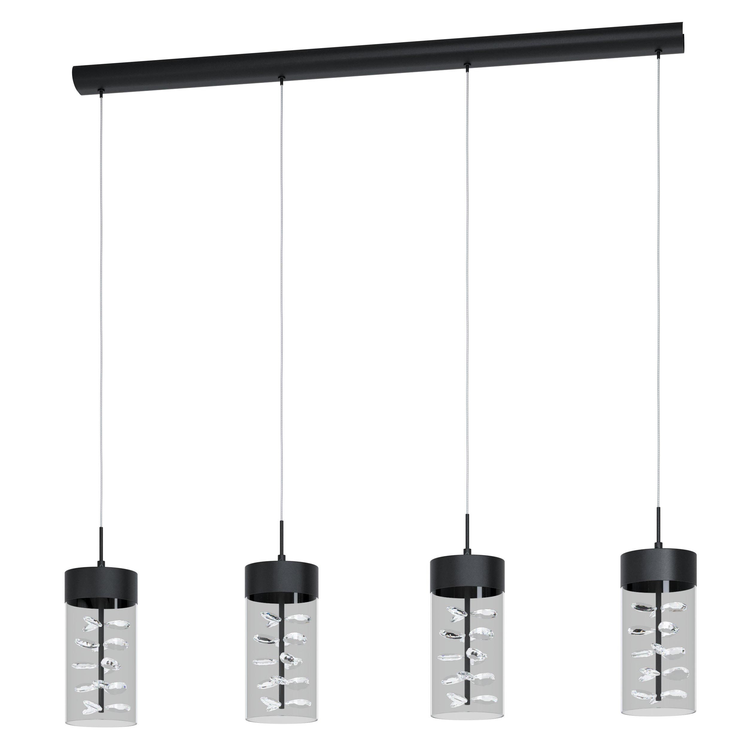 Suspension en métal noir CABEZOLA LED INT 4X4,5W