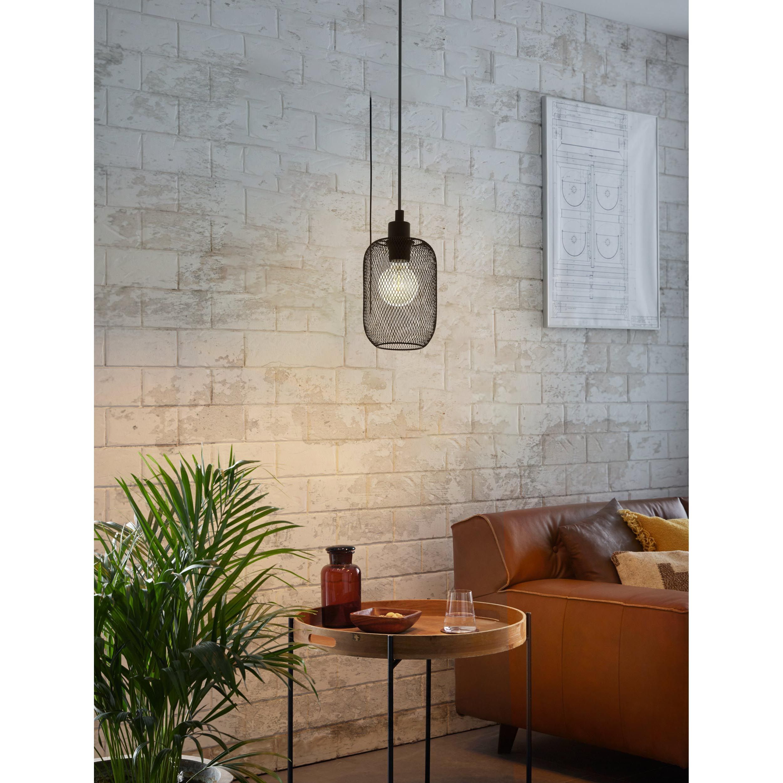 Suspension métal noir WRINGTON H110 cm E27 1X60W