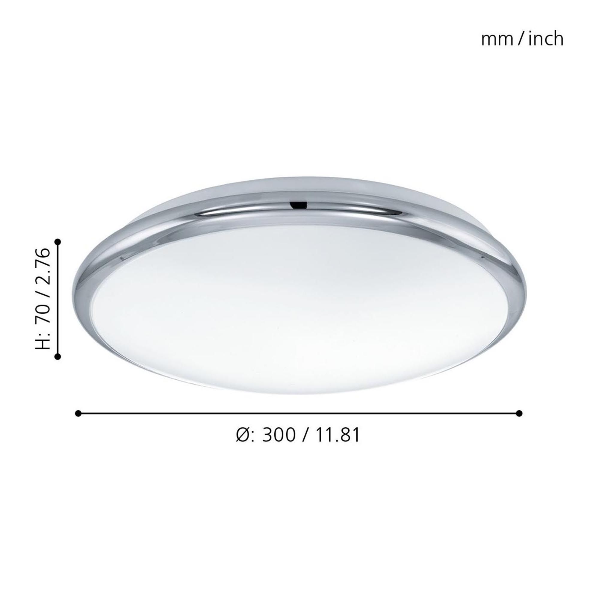 Plafonnier plastique chrome MANILVA LED INT 1X11W