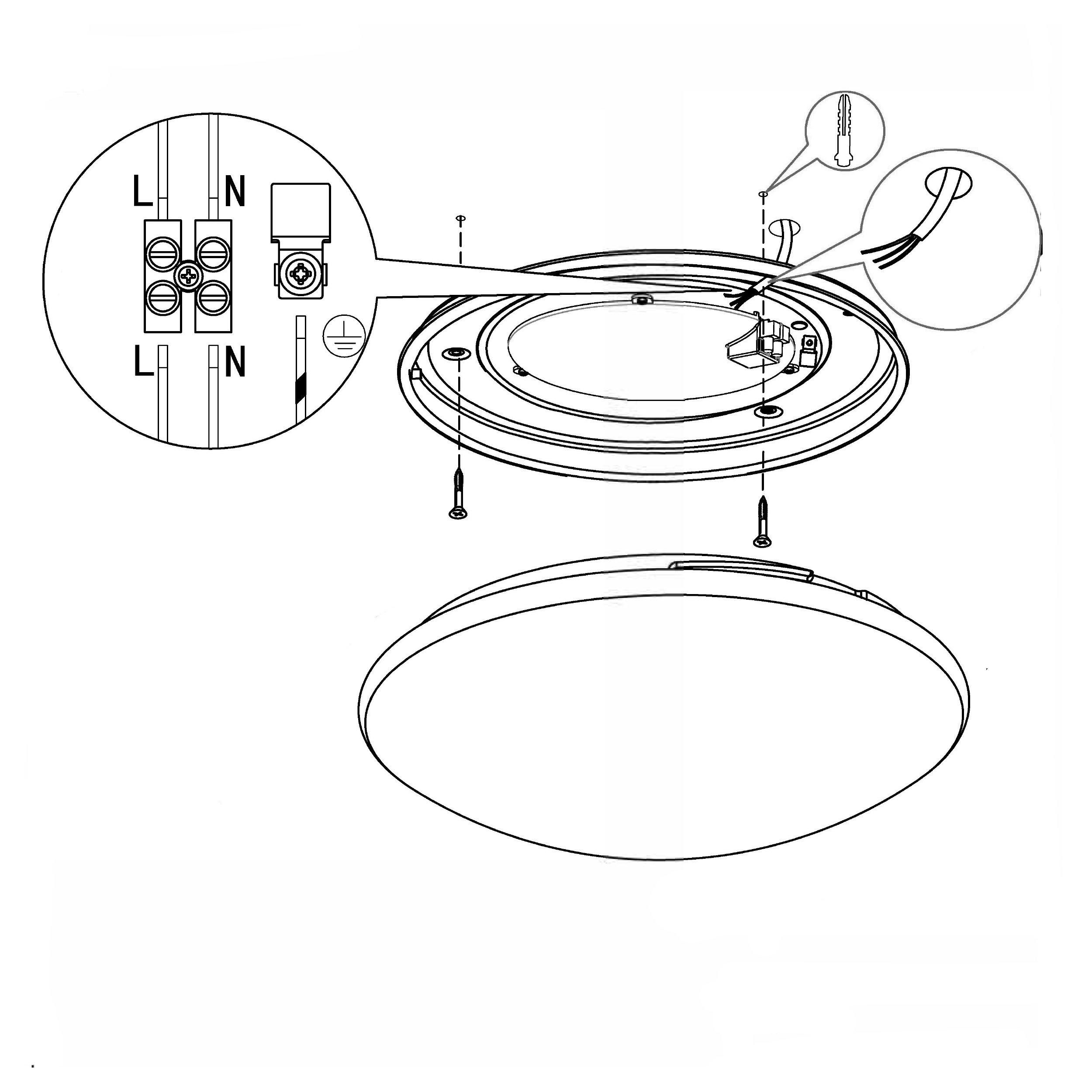 Plafonnier plastique chrome MANILVA LED INT 1X11W