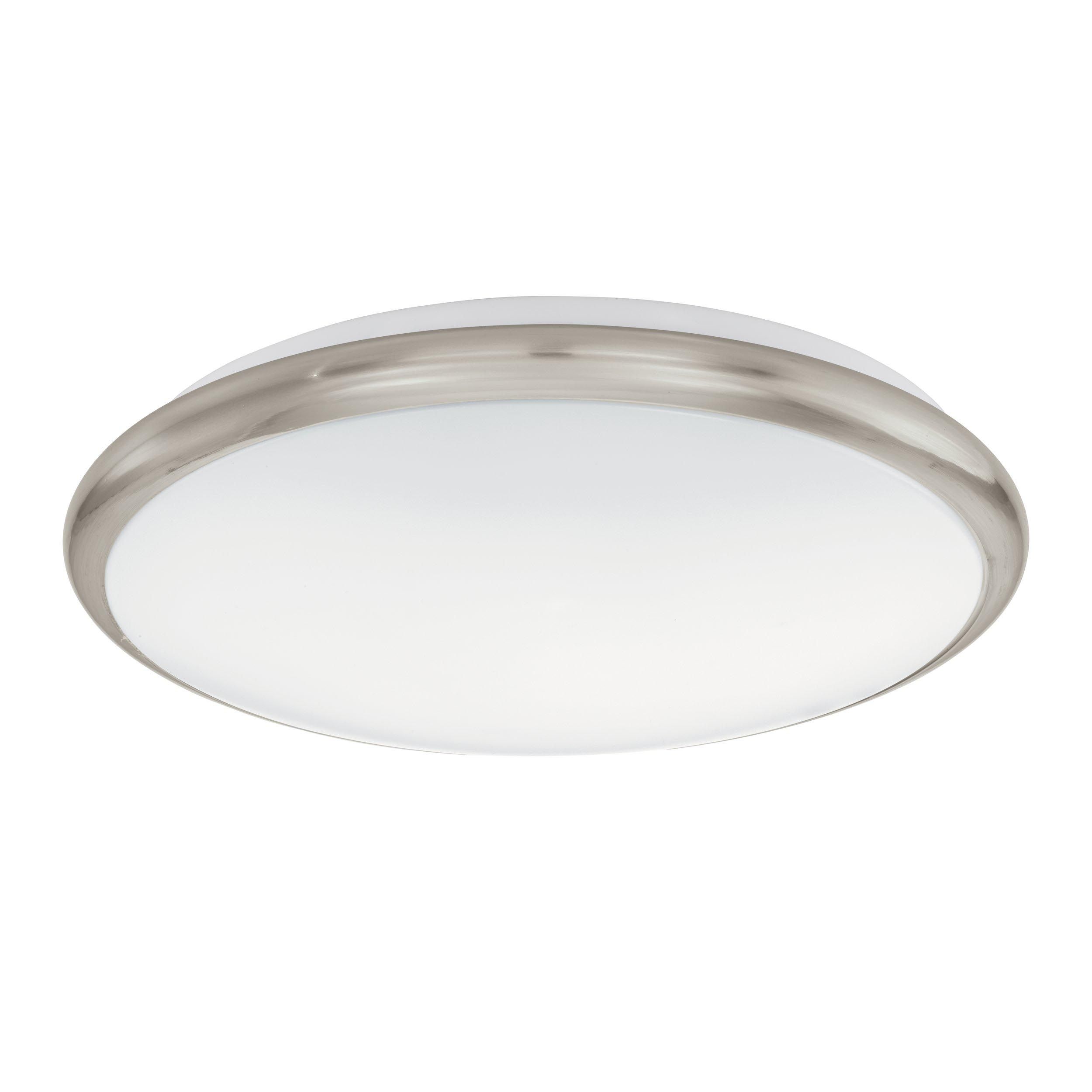 Plafonnier plastique nickel MANILVA LED INT 1X11W