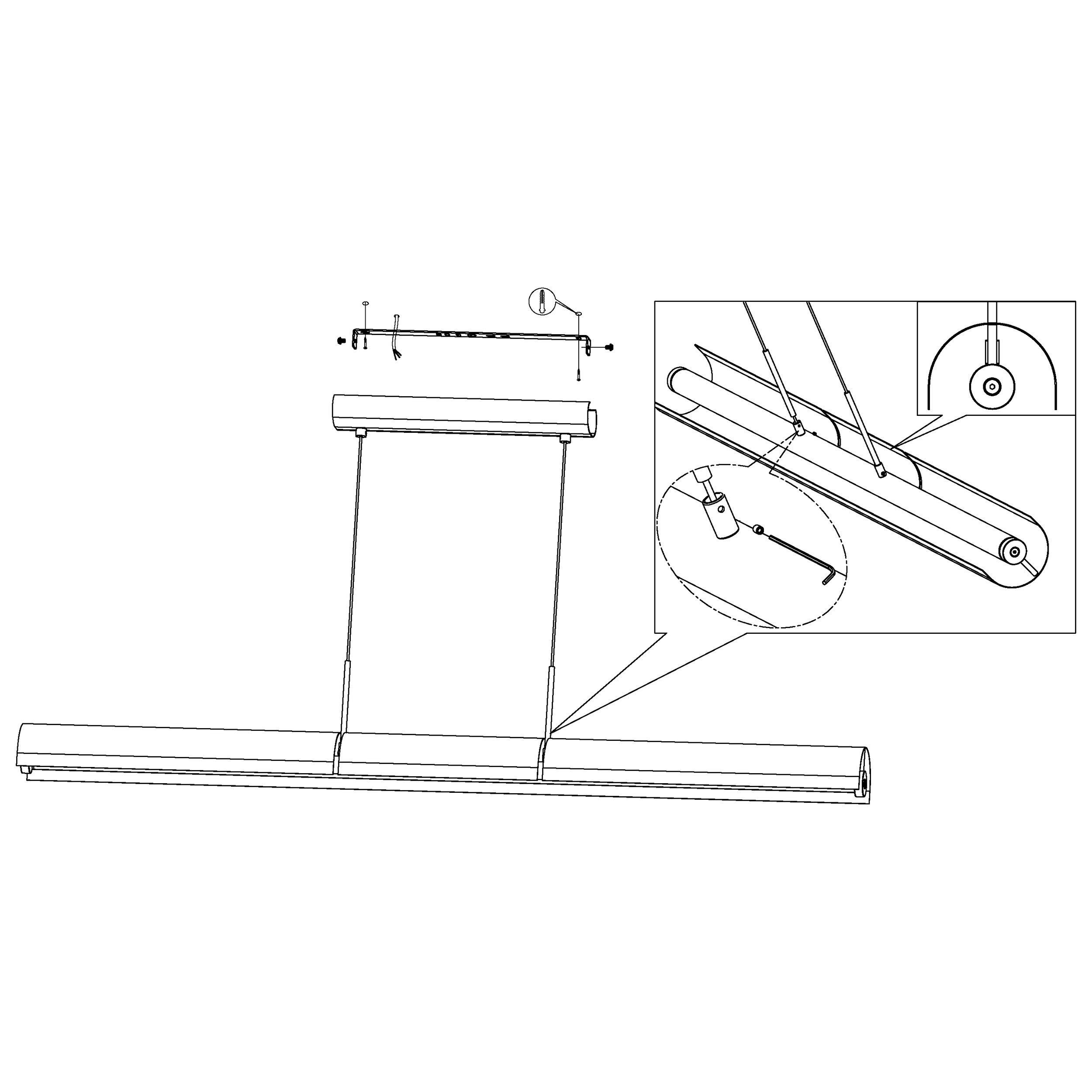 Suspension métal blanc CALDINA LED INT 1X21W