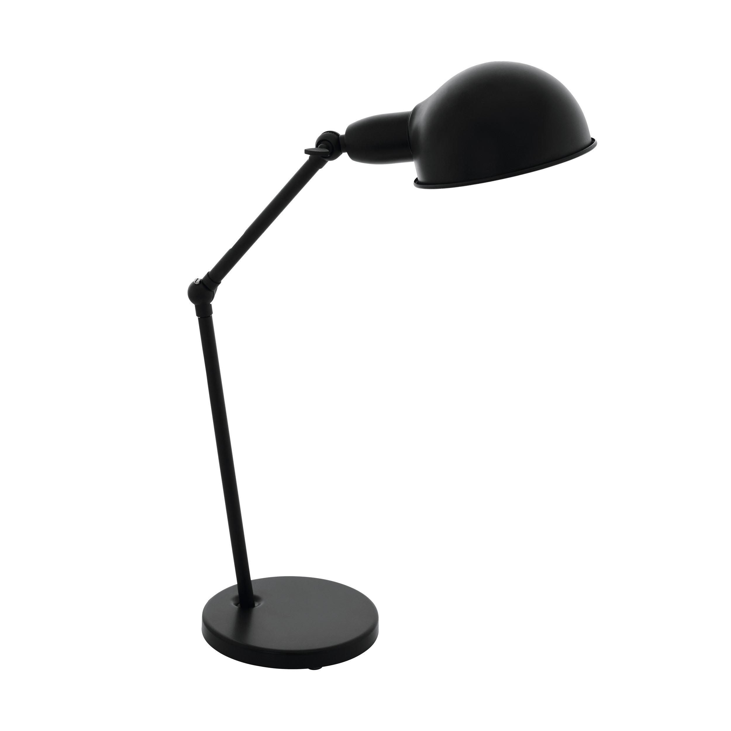 Lampe de bureau en métal noir EXMOOR E27 60W