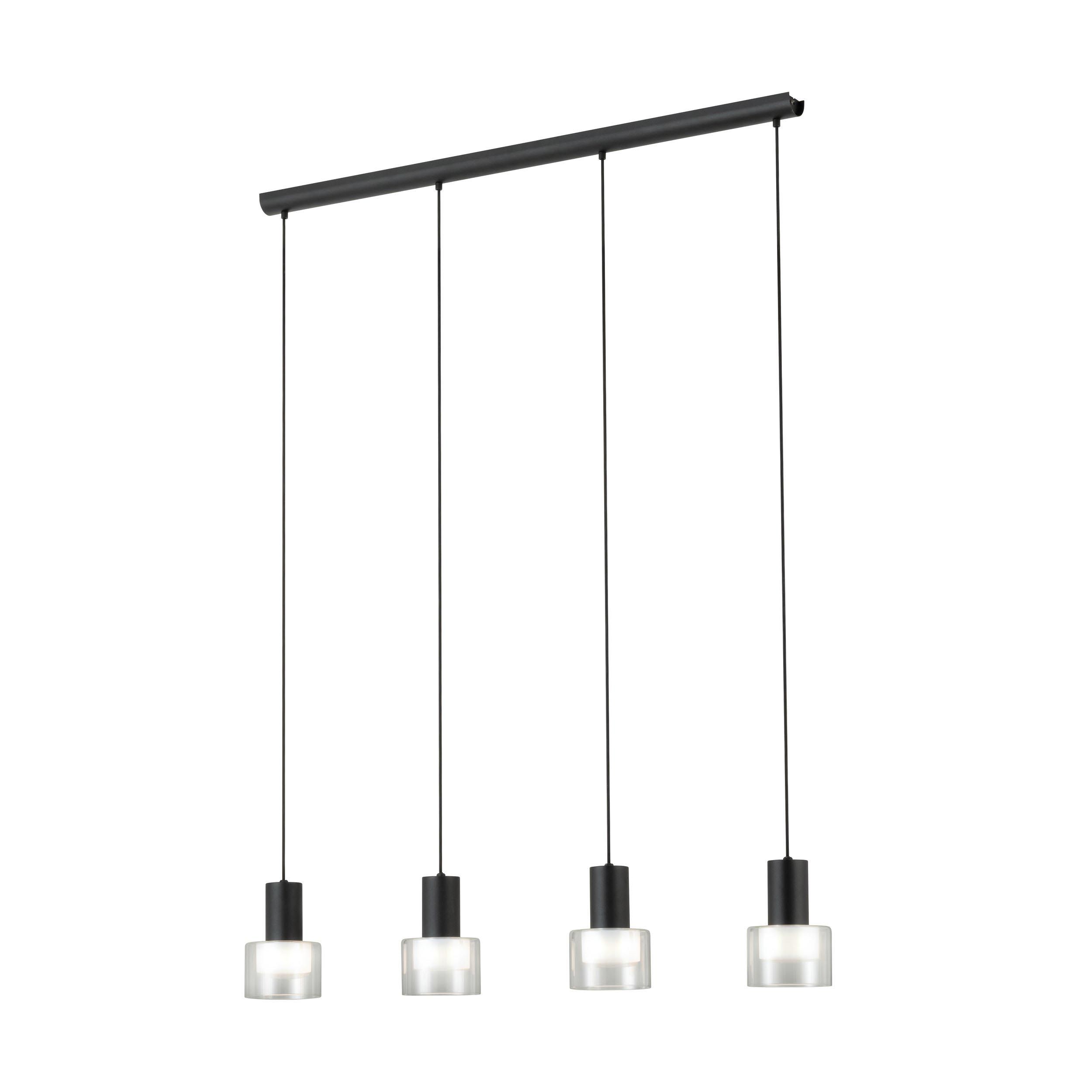 Suspension en verre noir MOLINEROS GU10 4X4,6W