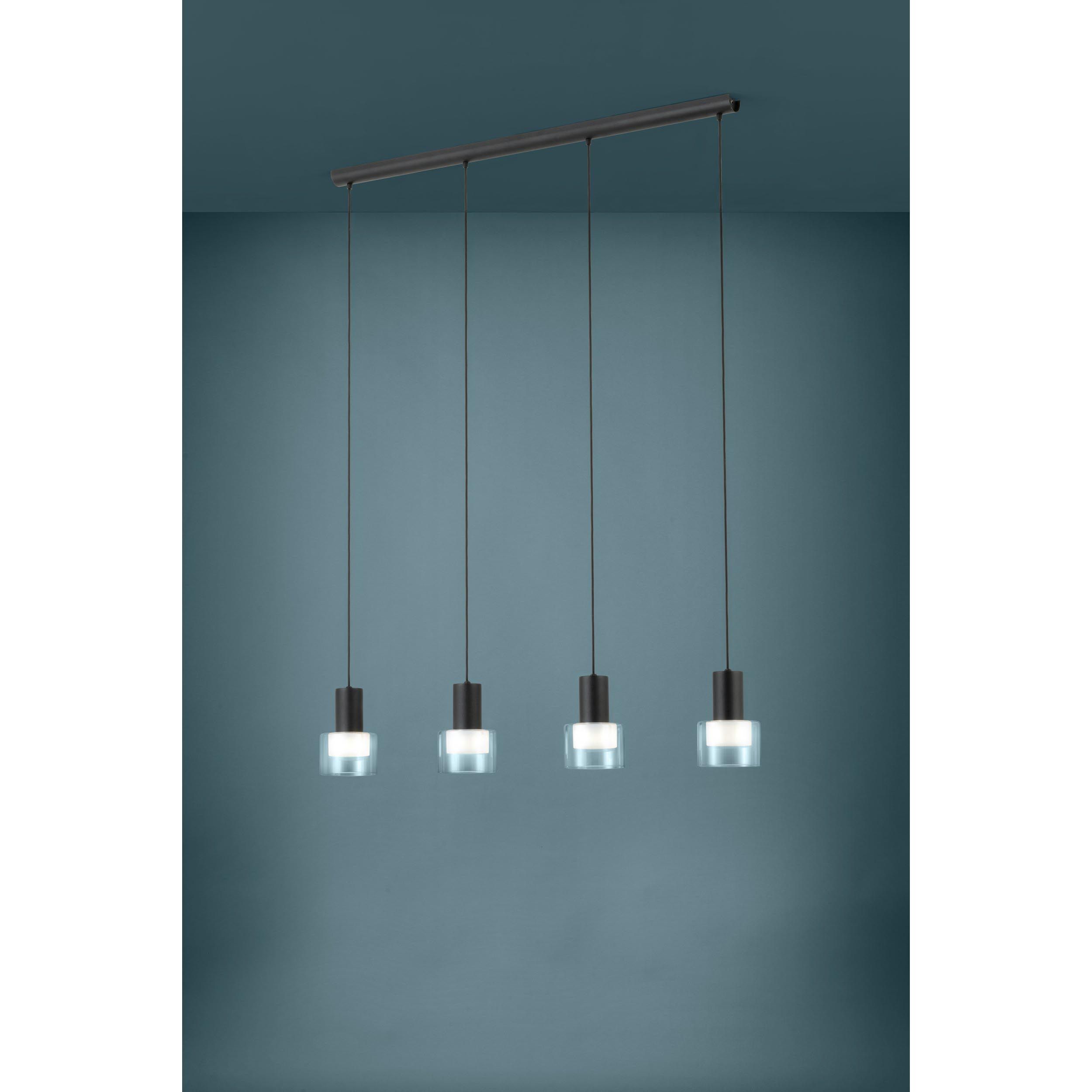 Suspension en verre noir MOLINEROS GU10 4X4,6W