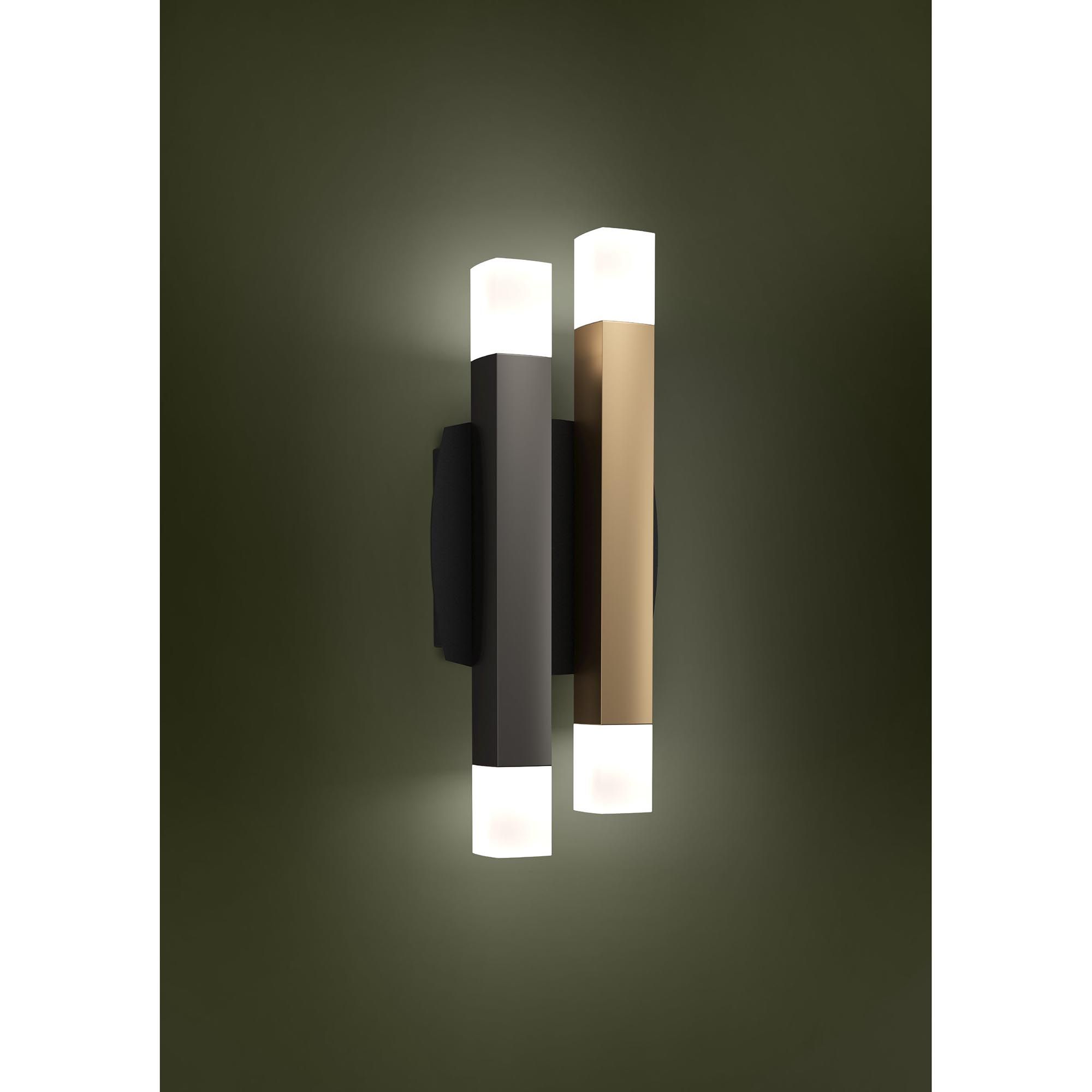 Applique murale en métal marron et noir ESTANTERIOS led intégrée 4X3,3W