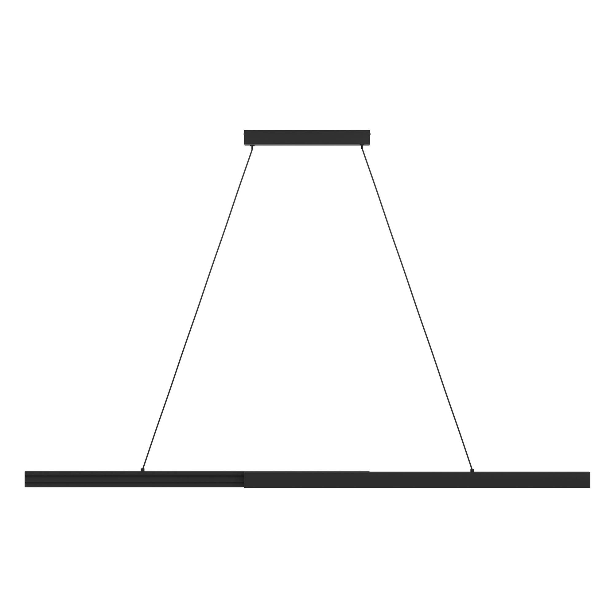 Suspension LED dimmable MONTEBUONO noir L180cm