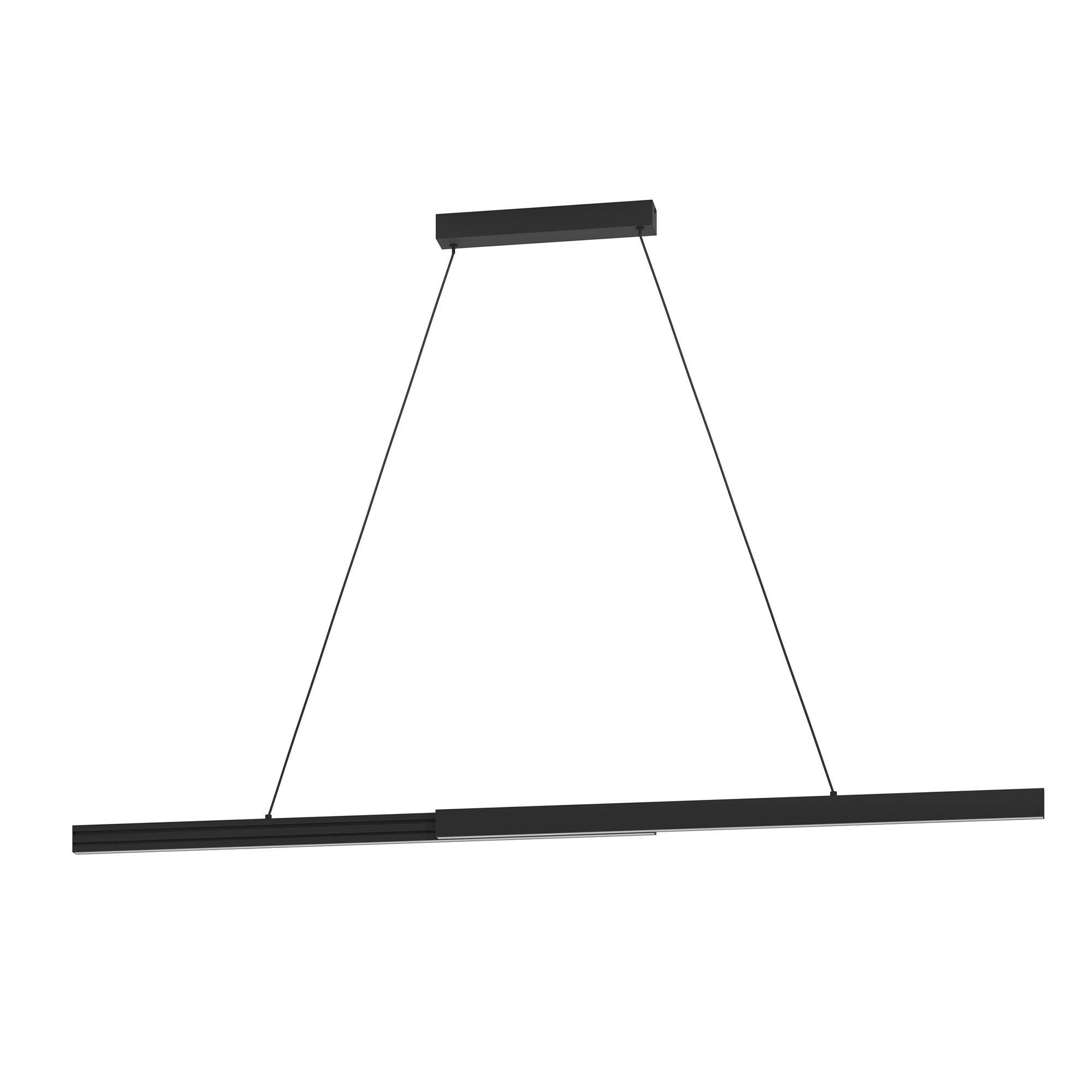 Suspension LED dimmable MONTEBUONO noir L180cm