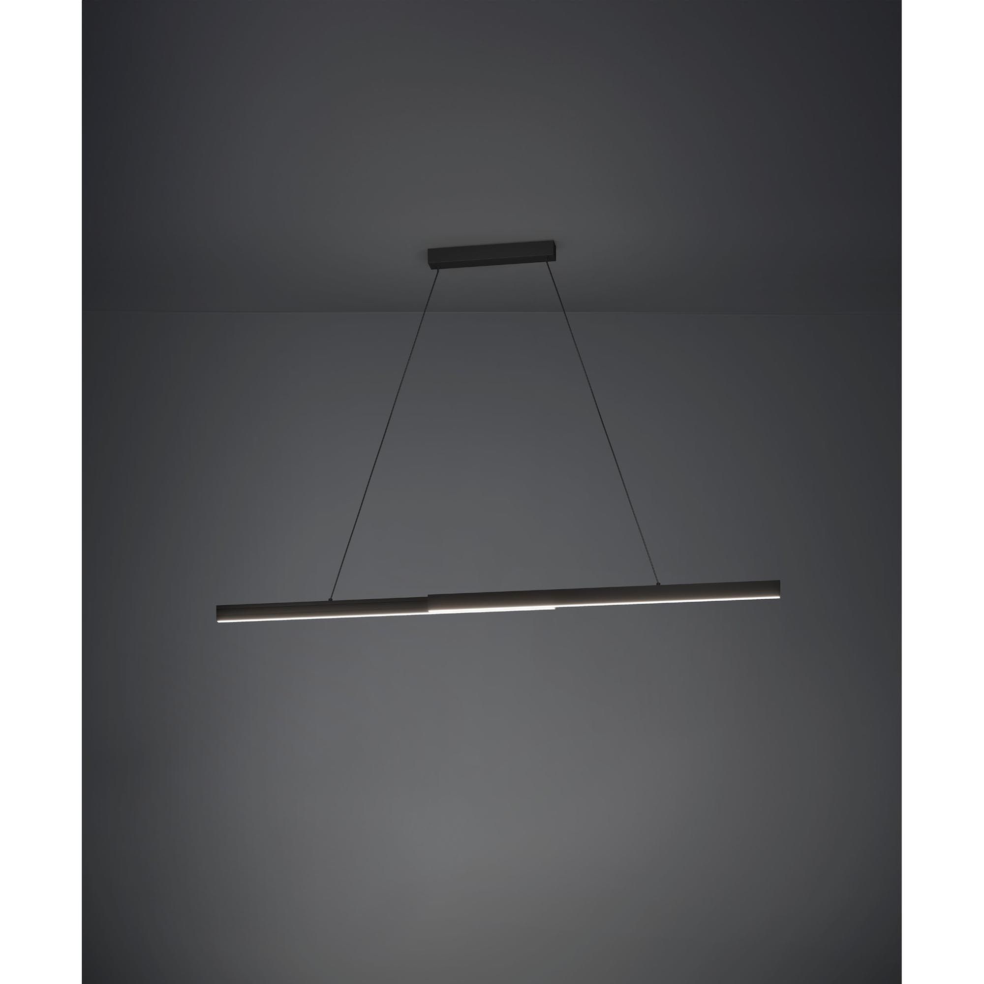 Suspension LED dimmable MONTEBUONO noir L180cm