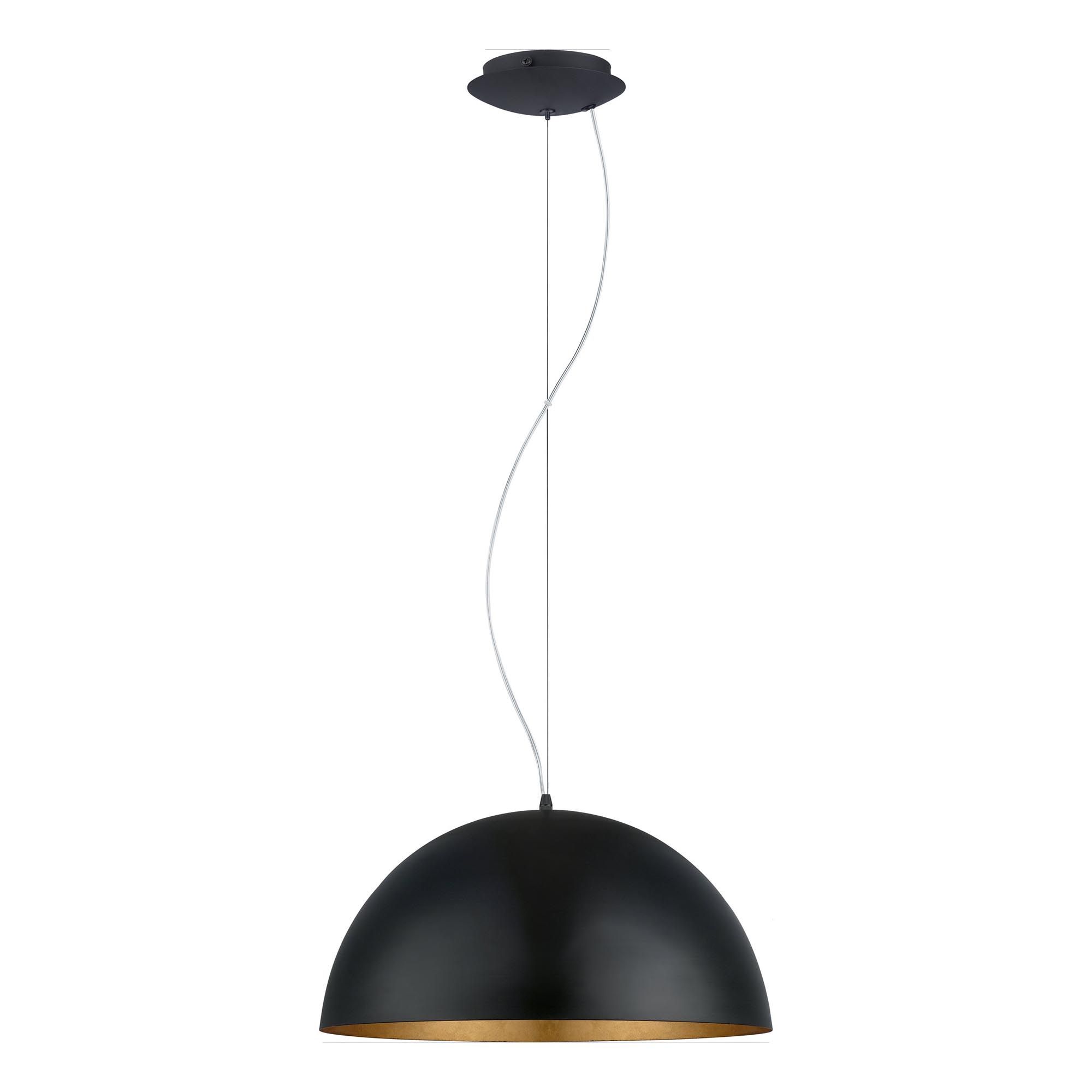 Suspension en métal noir GAETANO 1 D53 cm E27 60W