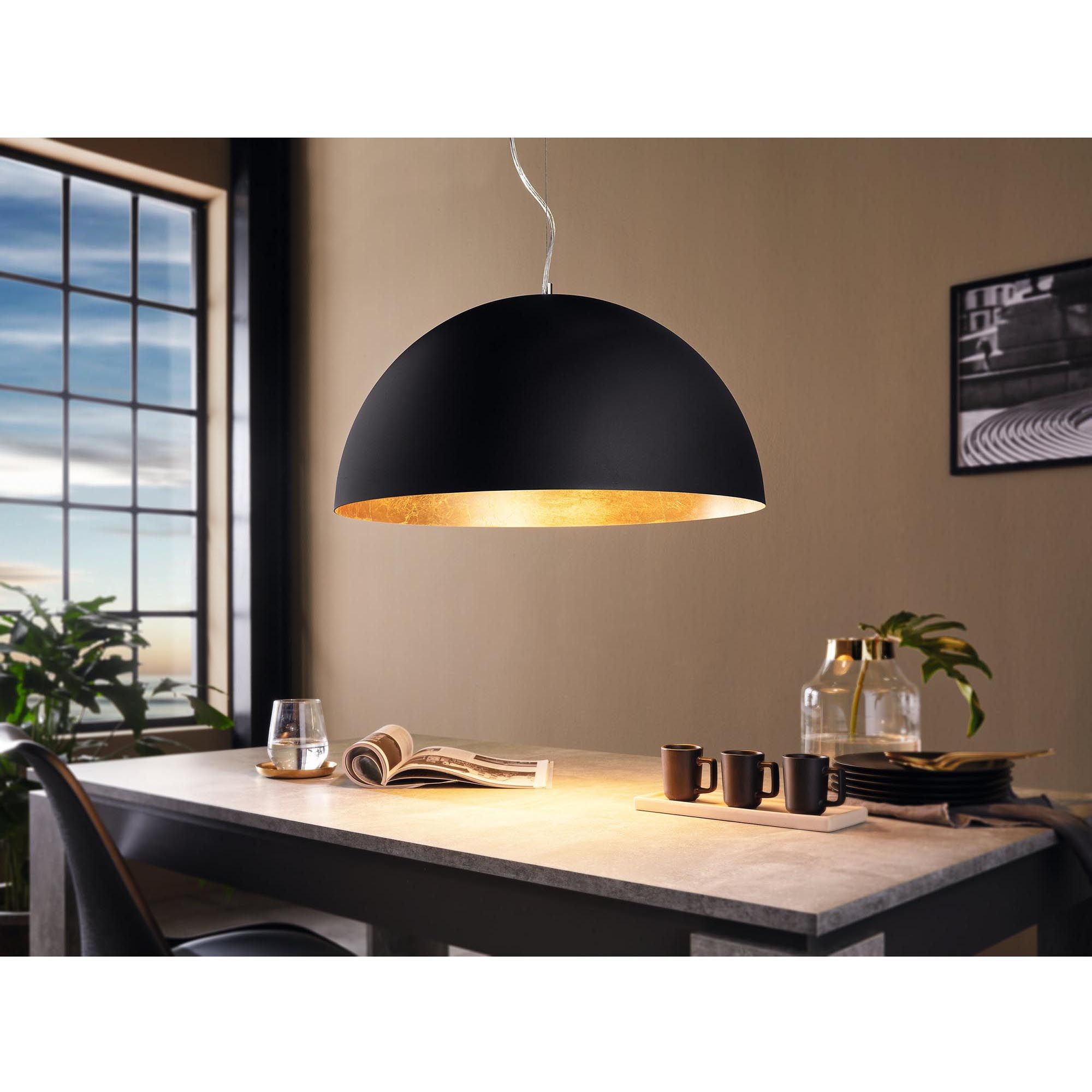 Suspension métal noir GAETANO 1 d53 cm E27 1X60W