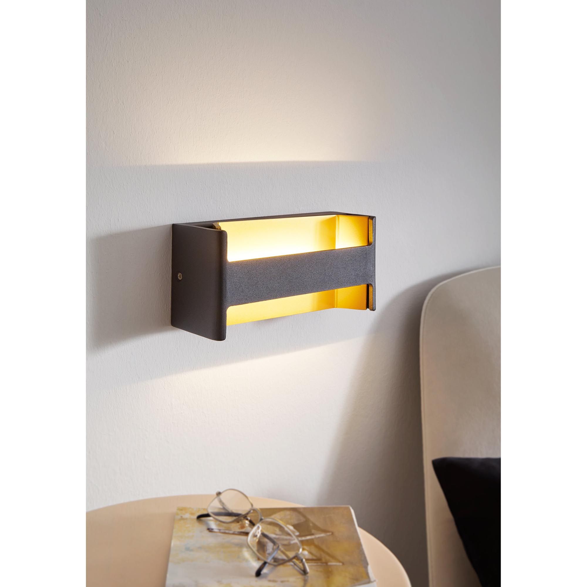 Applique en murale métal noir FELONICHE led intégrée 10W