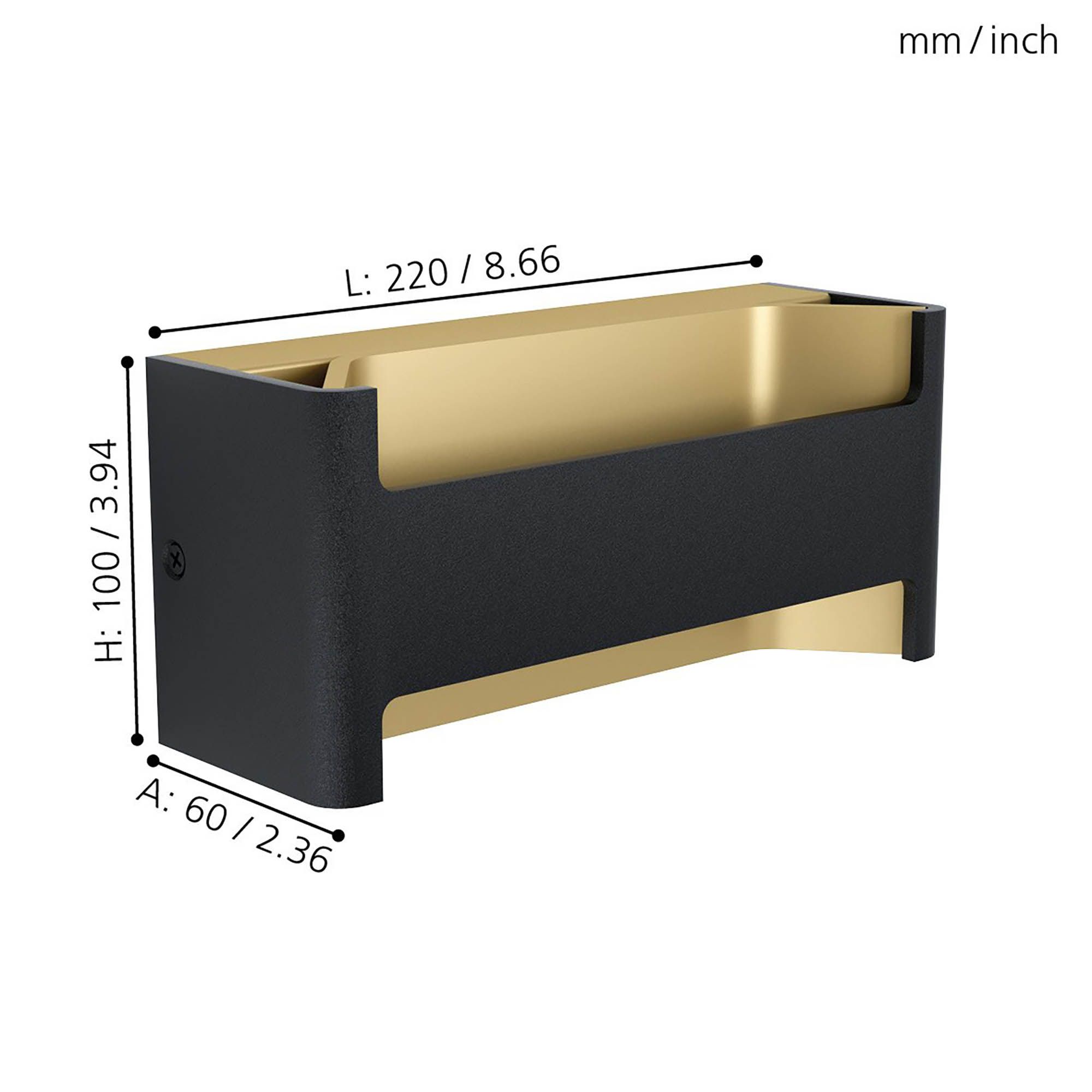 Applique en murale métal noir FELONICHE led intégrée 10W