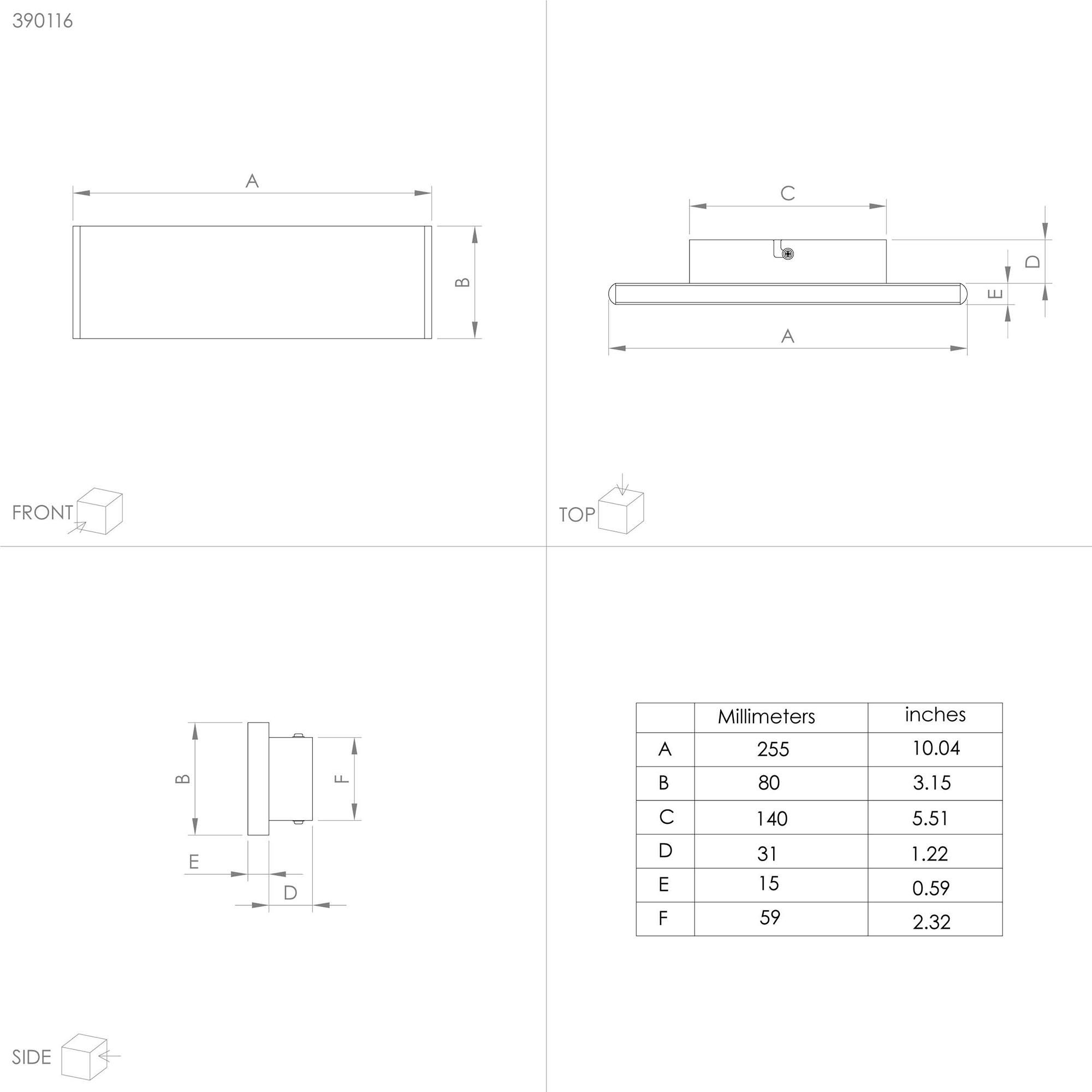 Applique LED CLIMENE Blanche L25,5cm