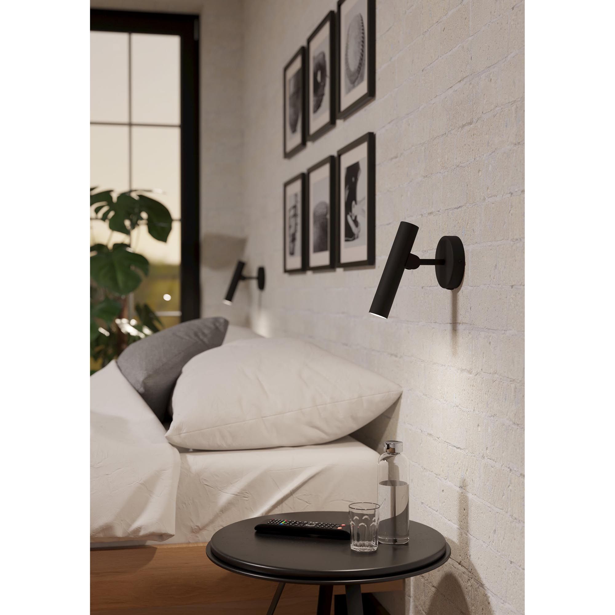 Applique murale LED ALMUDAINA noir H20cm