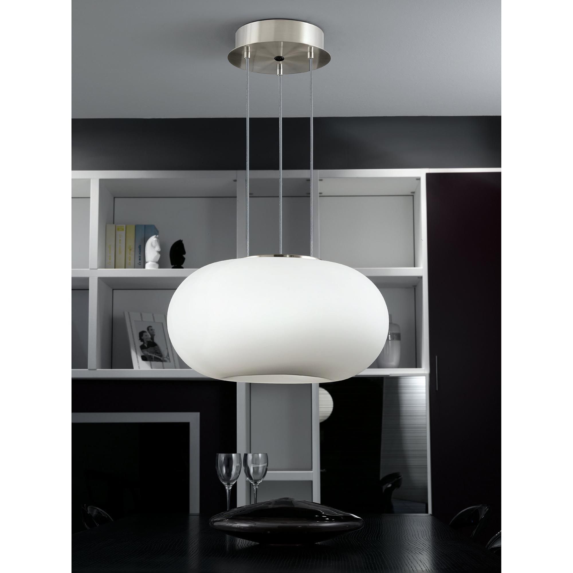 Suspension en verre opale OPTICA E27 2X60W