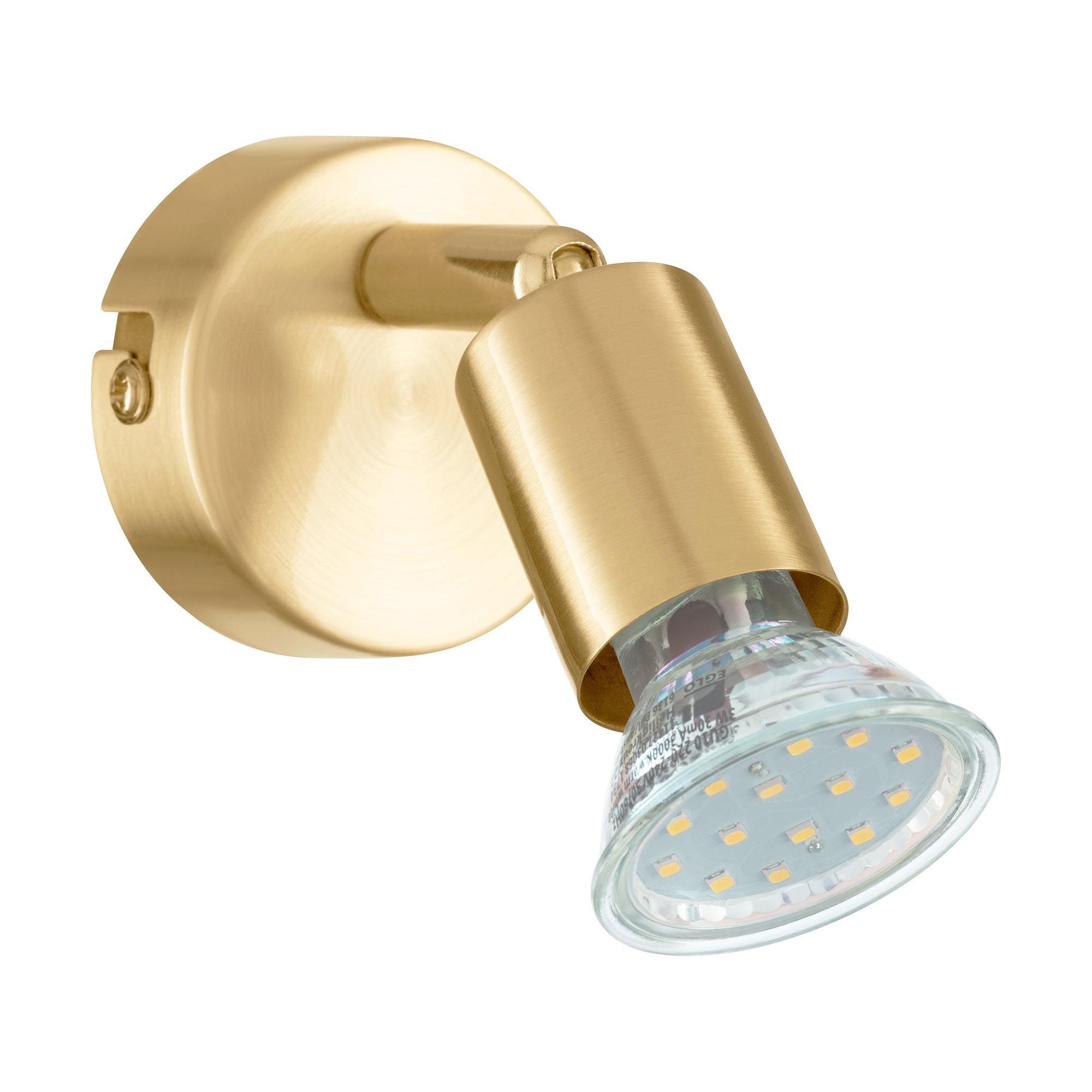 Spot mural en métal doré BUZZ-LED GU10 2,8W