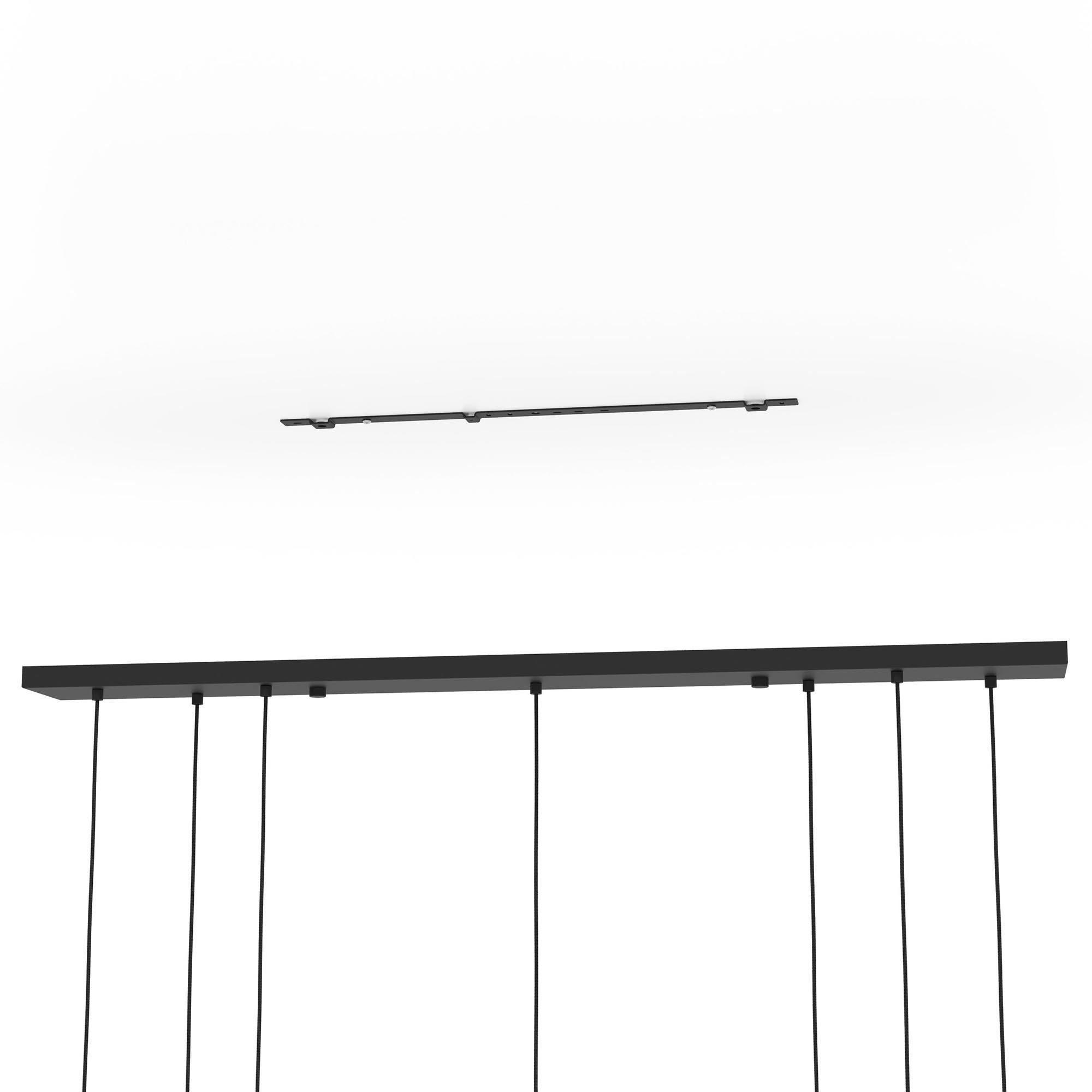 Suspension métal noir PAZ E14 7X40W