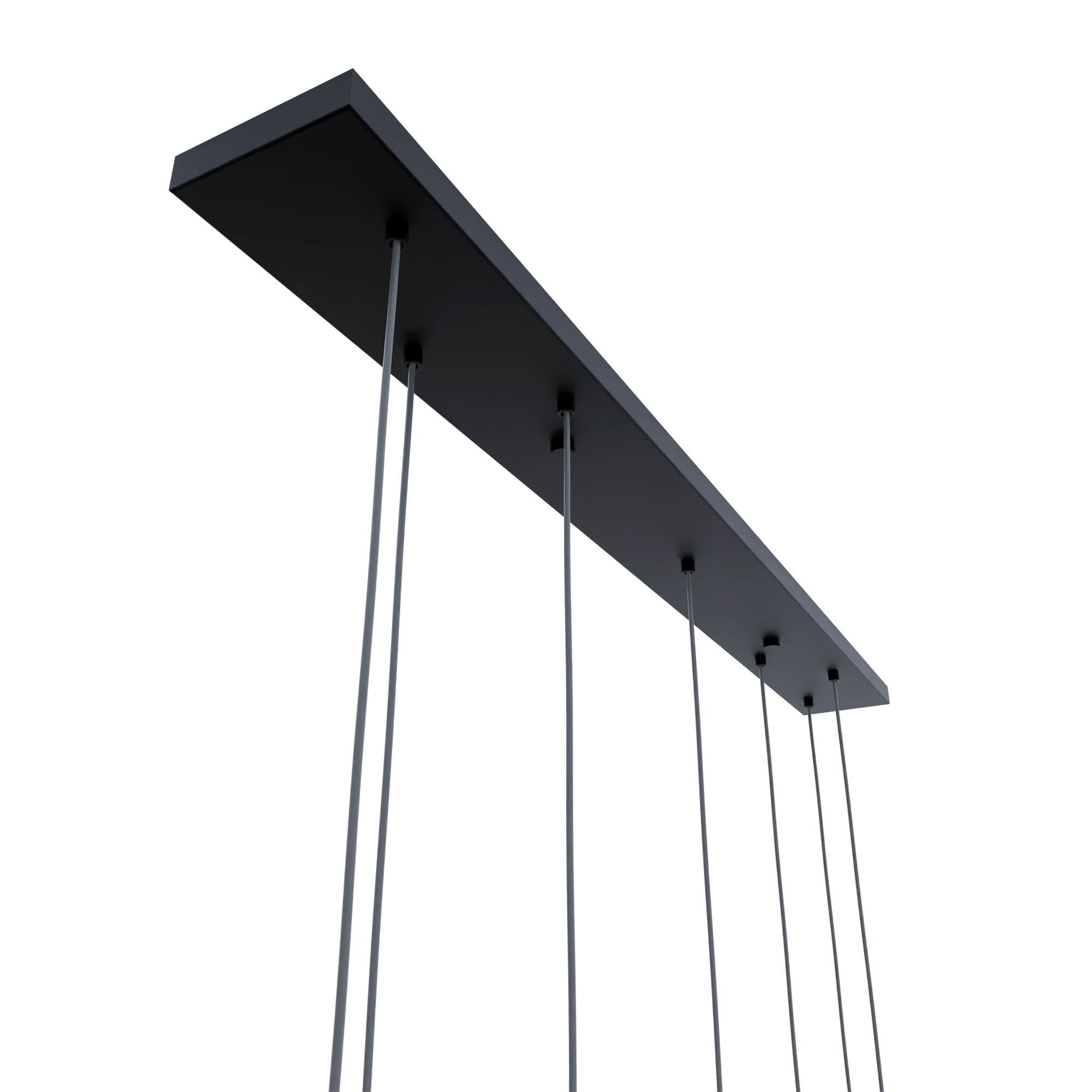 Suspension en métal noir PAZ E14 7X40W