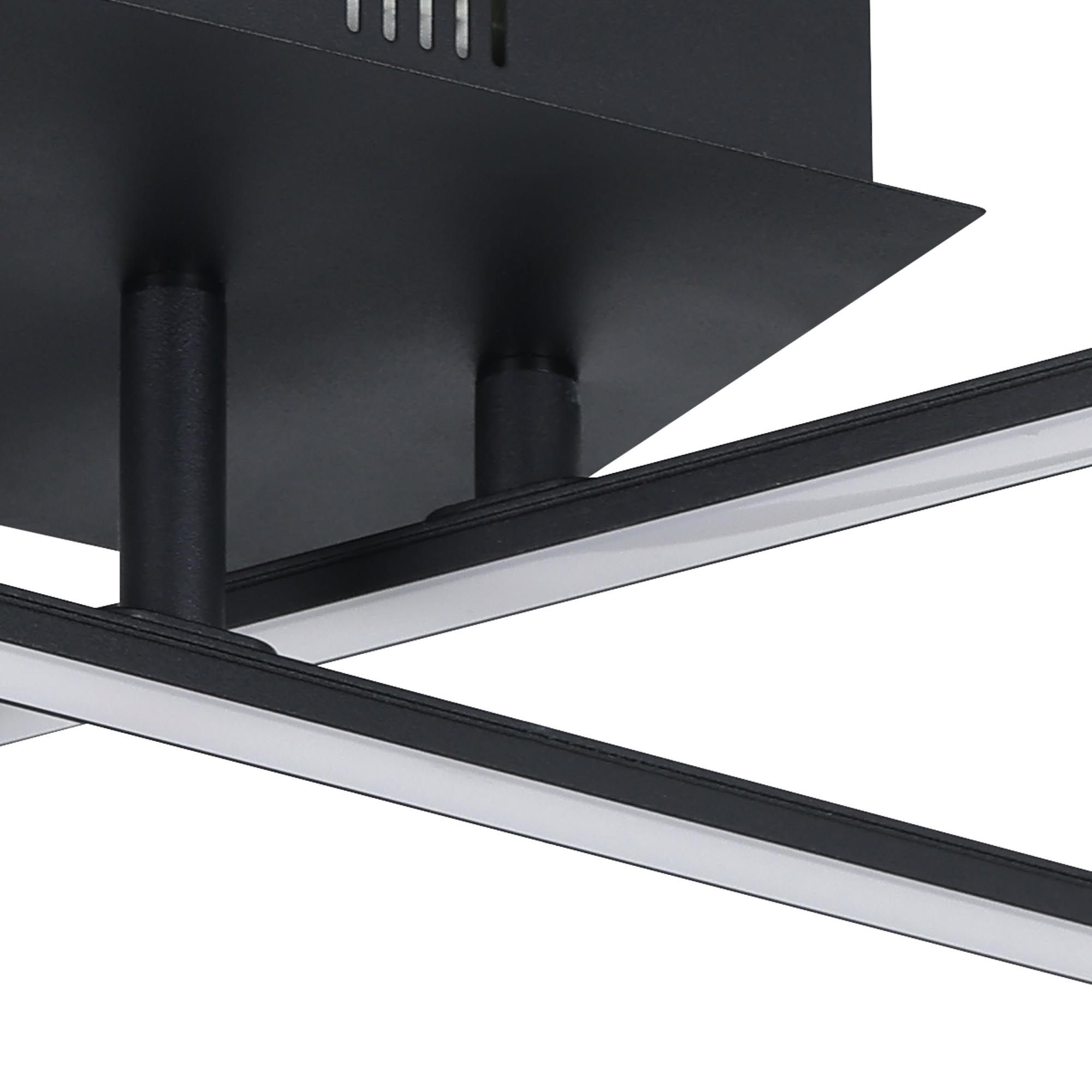 Plafonnier en métal noir LASANA 3 led intégrée  3X3,5W