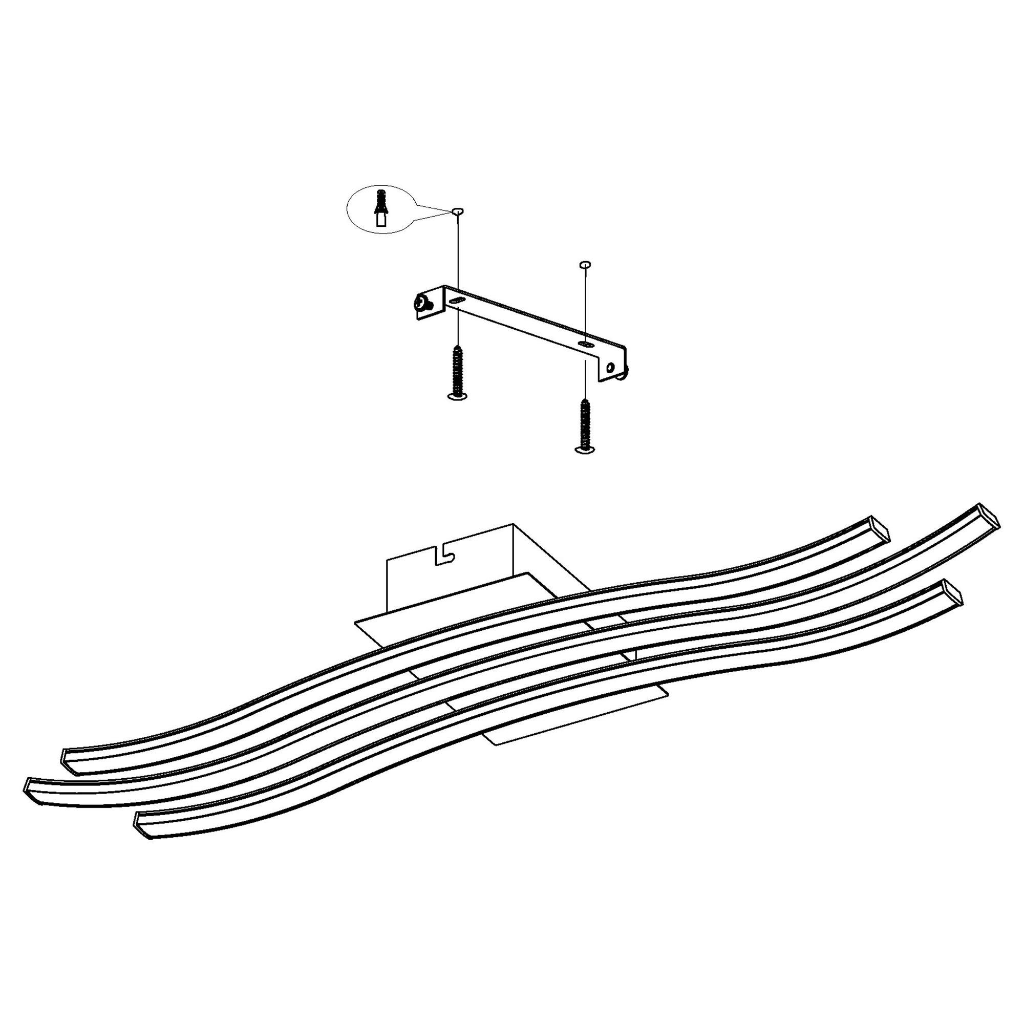 Plafonnier en métal noir RONCADE 1 led inégrée 21W