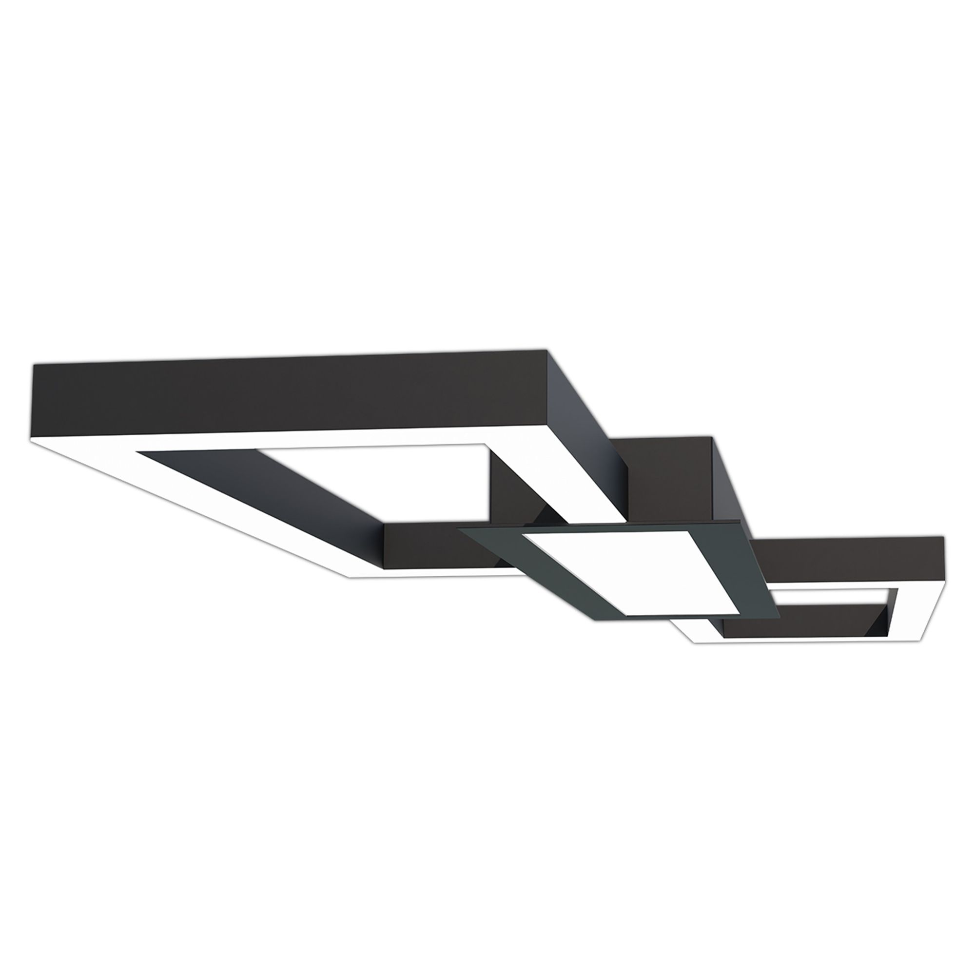 Plafonnier en métal noir MONIROTE led intégrée 37W