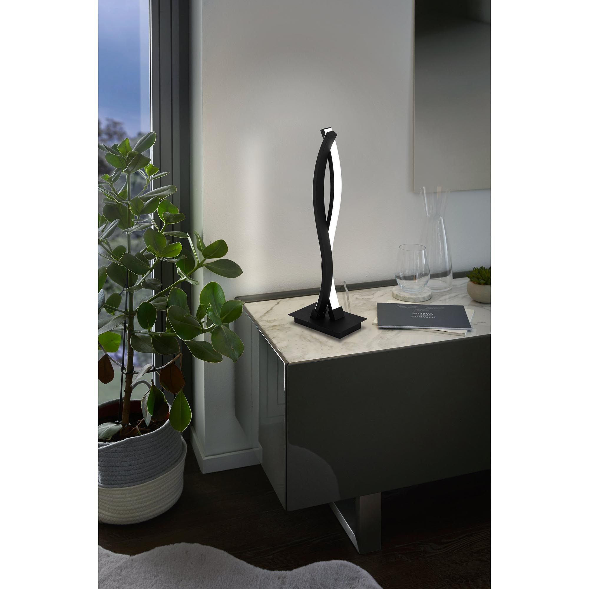 Lampe de table LED noir LASANA 3 noir H46cm