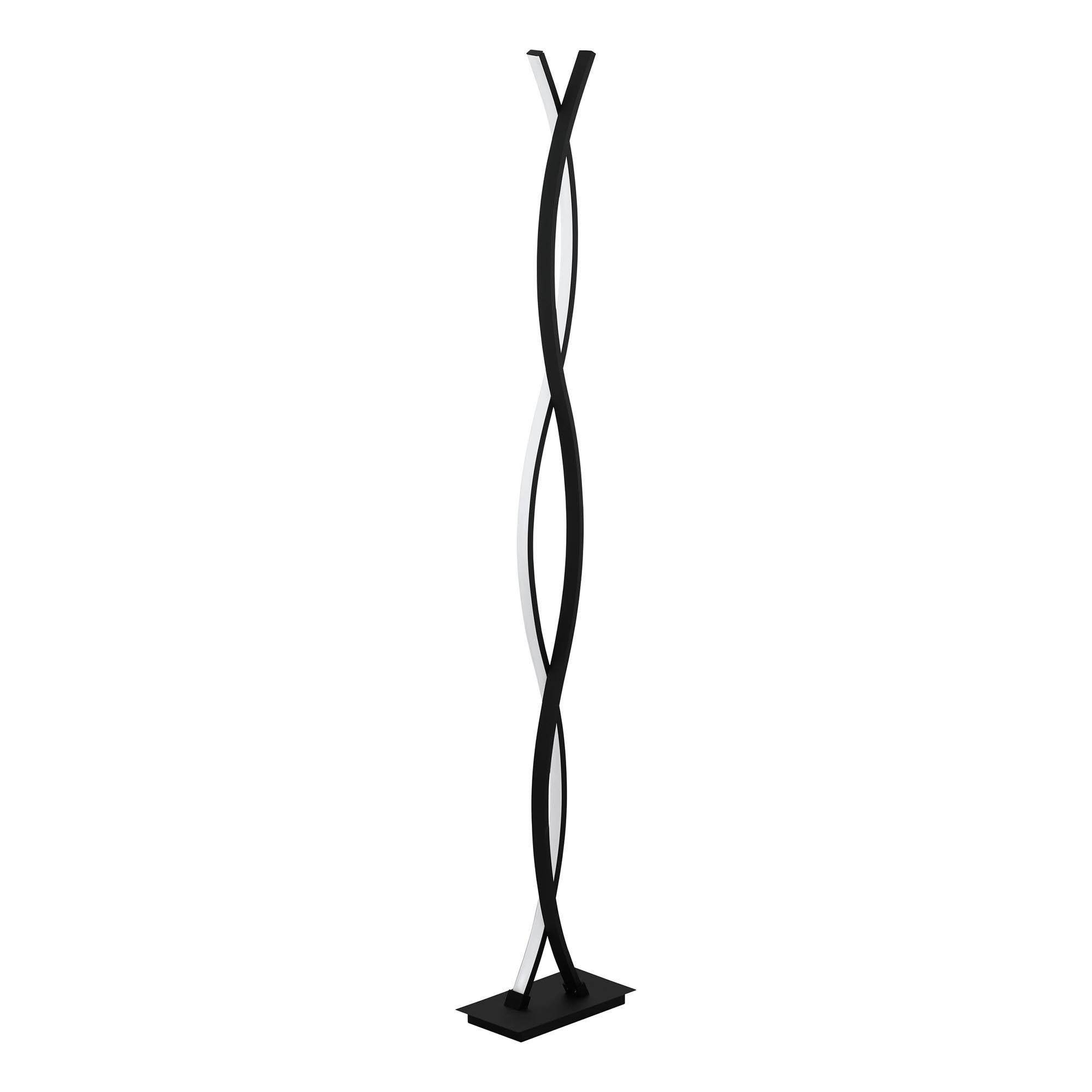 Lampadaire en métal noir LASANA 3 led intégrée 36W