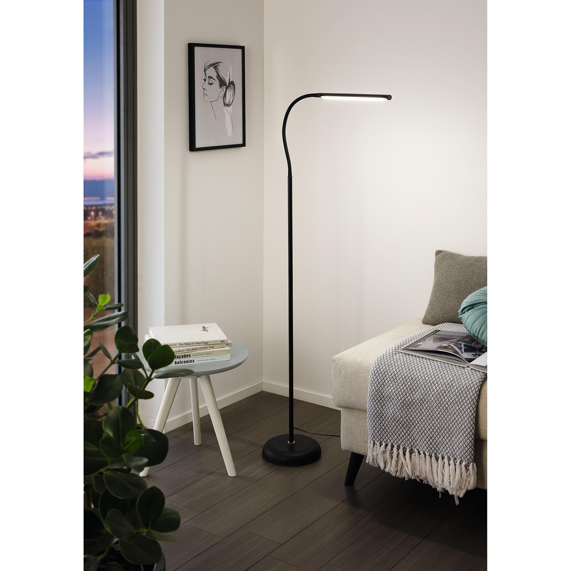 Liseuse LED LAROA noir H130cm