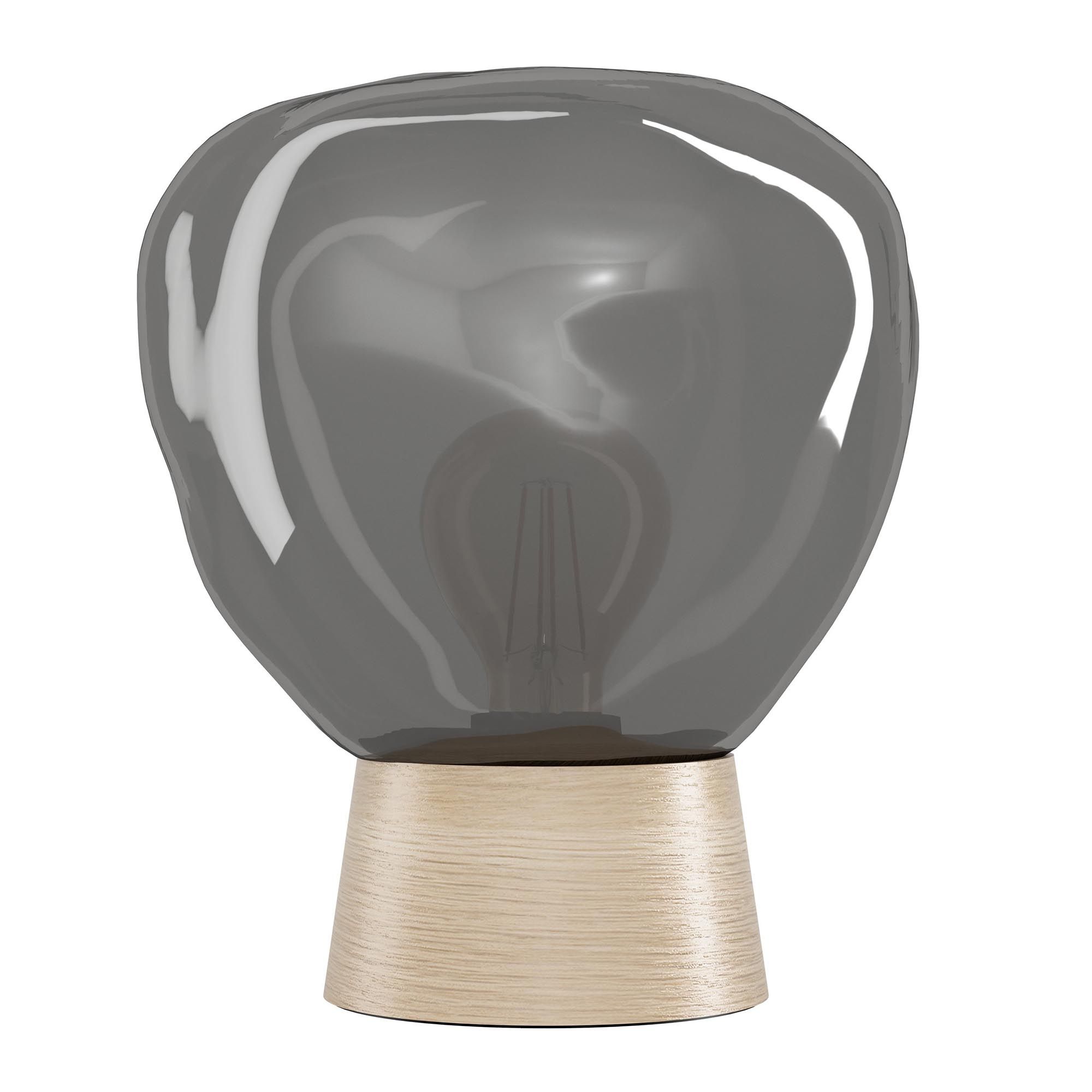 Lampe de table en verre fume MAGACELA E27 40W