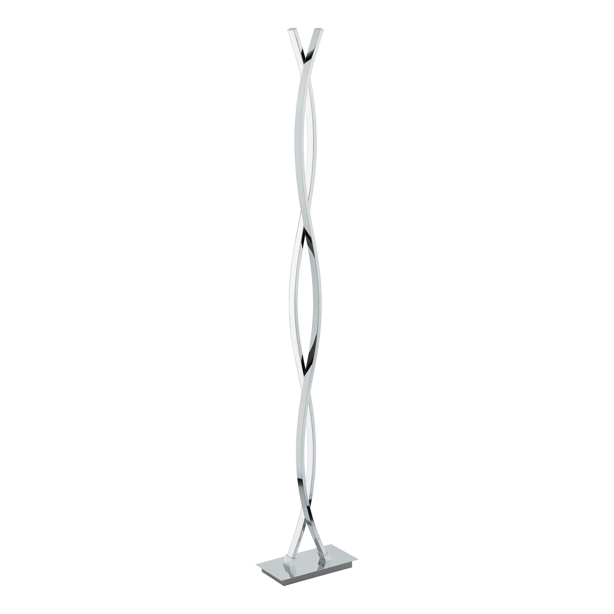 Lampadaire en métal chrome LASANA 2 led intégrée 36W