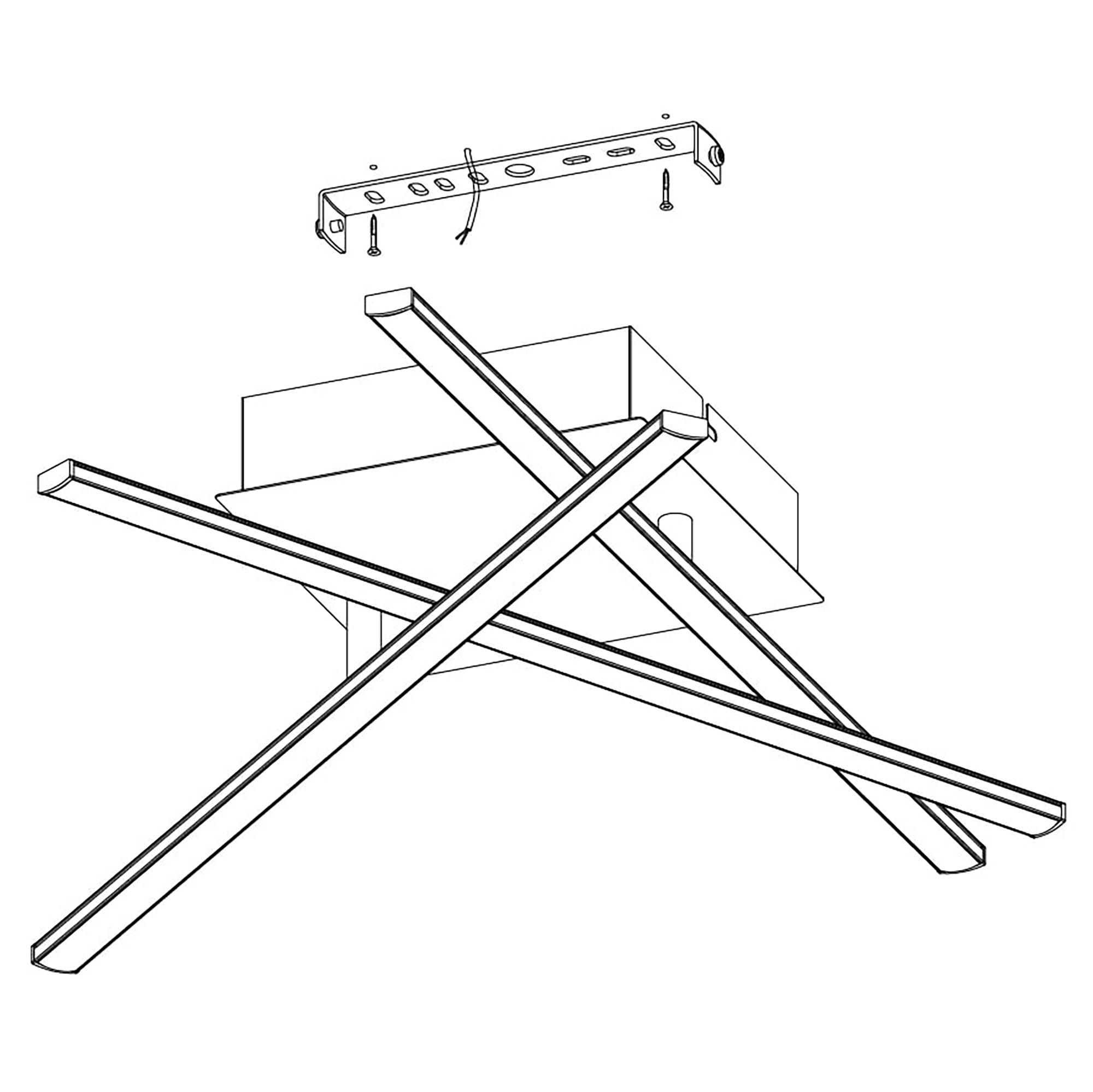 Plafonnier métal chrome LASANA 1 LED INT 3X3,5W