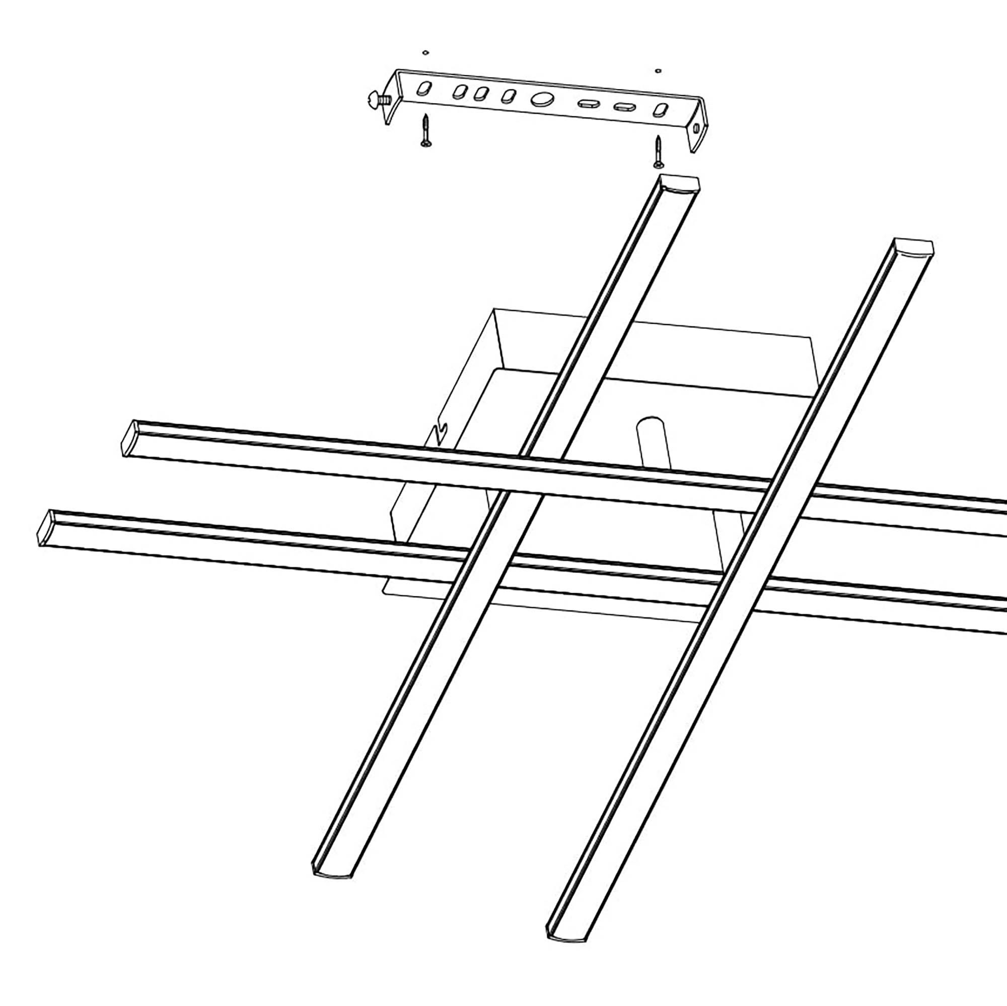 Plafonnier métal chrome LASANA 1 LED INT 4X5,3W