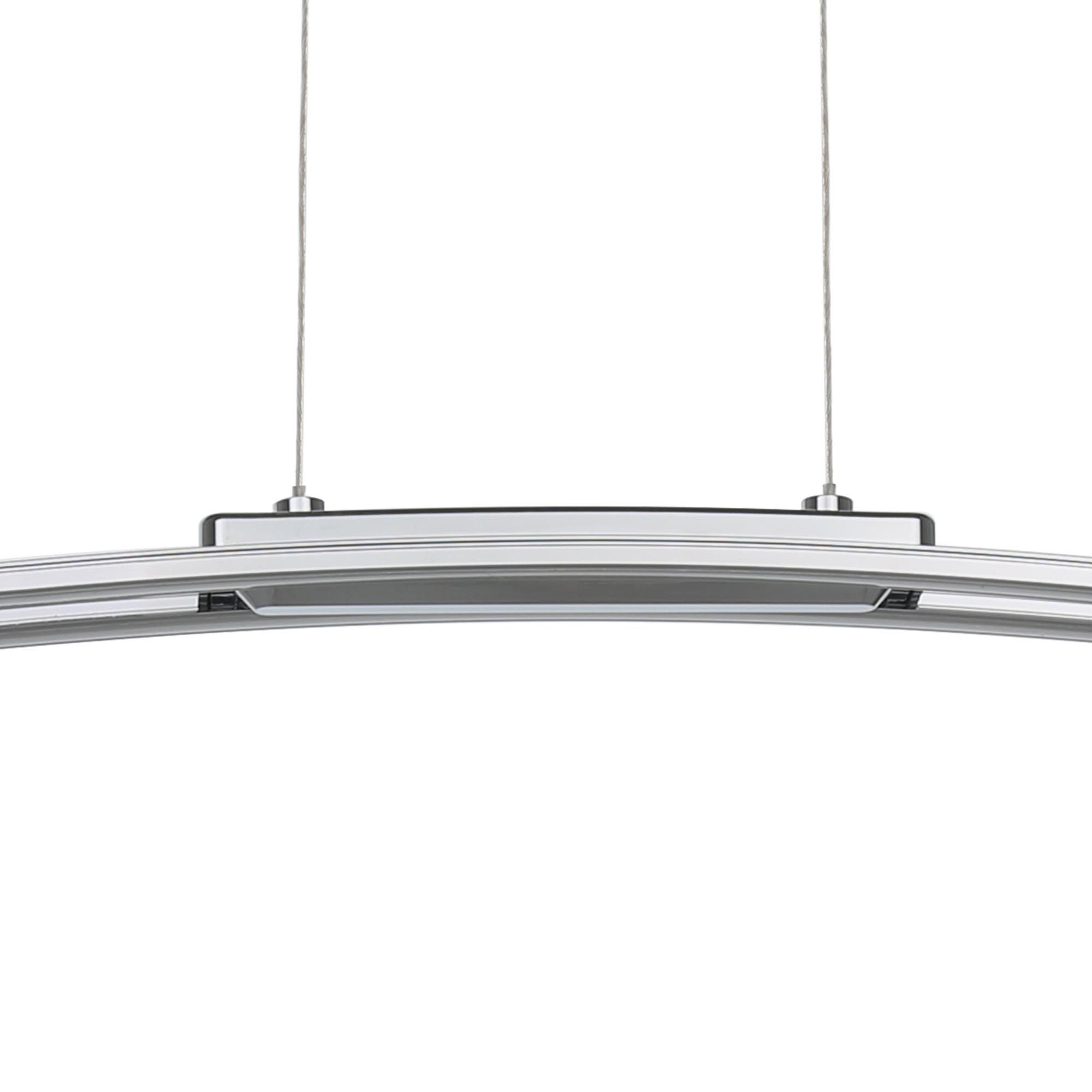 Suspension en métal chrome LASANA led intégrée 30W