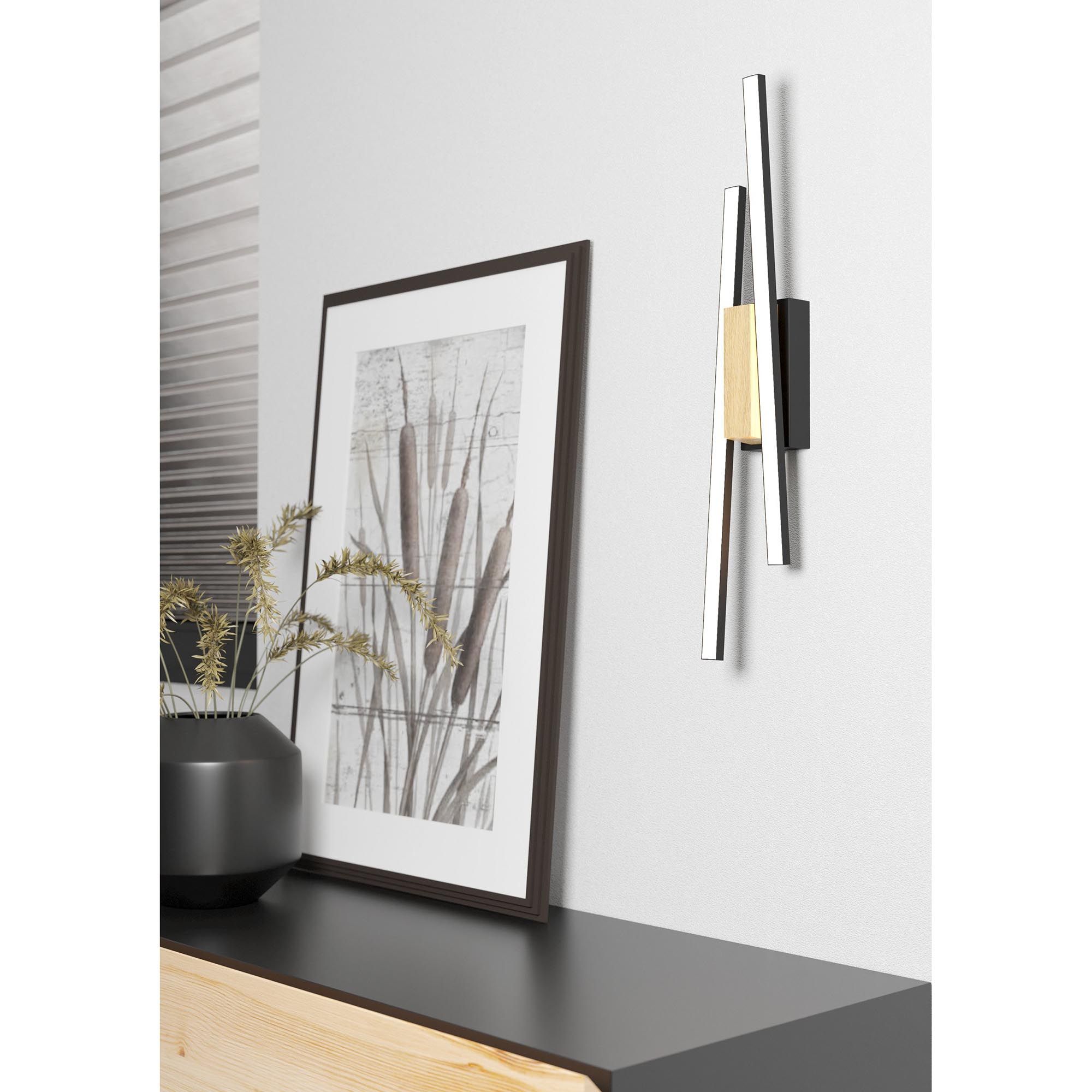 Applique murale en métal noir PANAGRIA led intégrée 2X6,3W