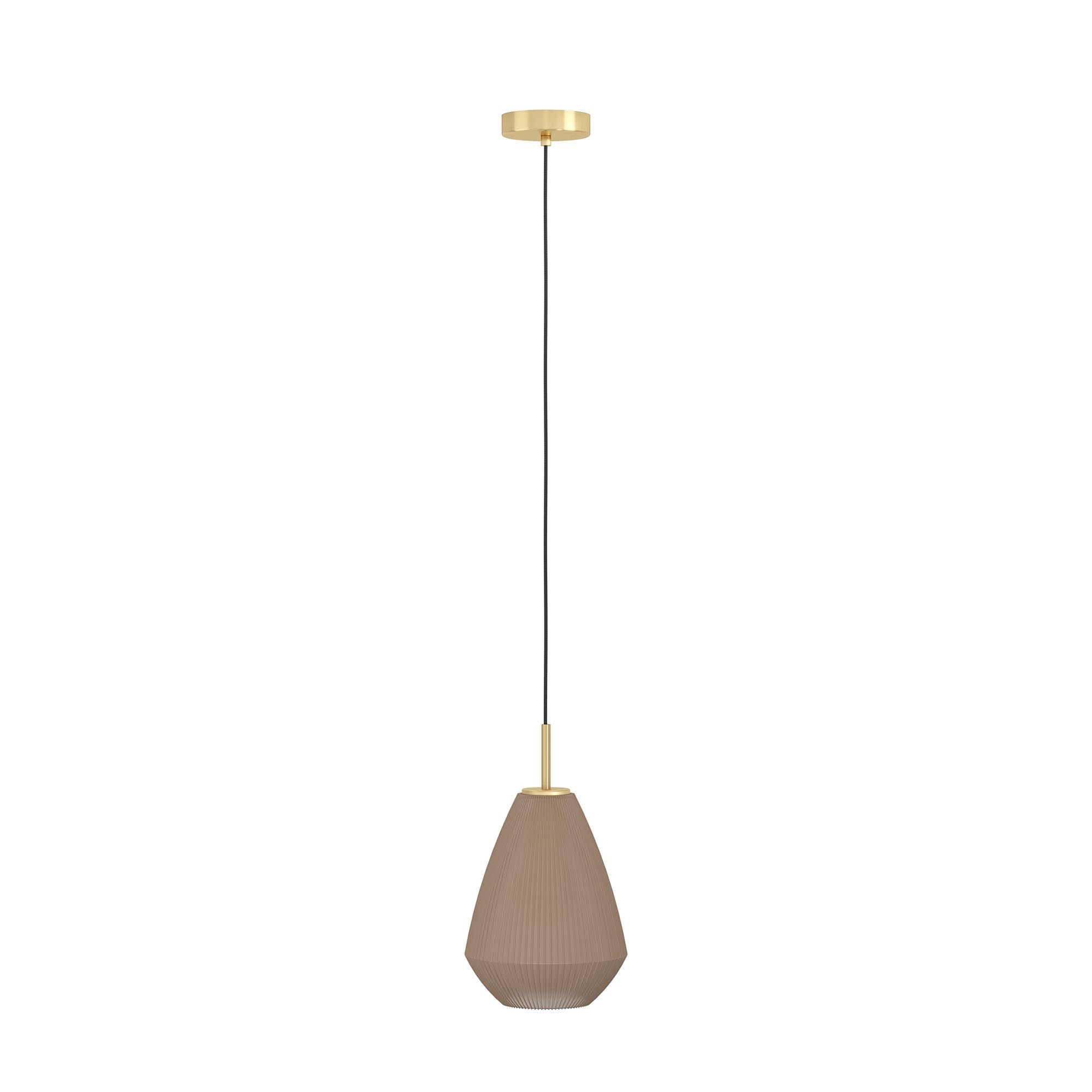 Suspension en métal taupe CAPRAROLA E27 40W